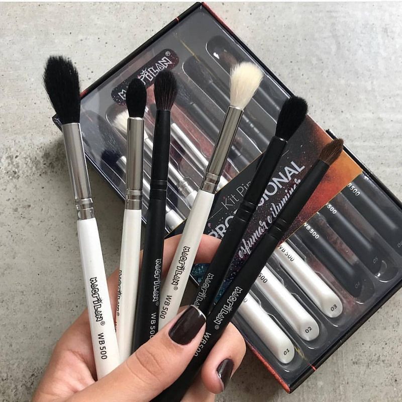 Set de 6 difuminadores Macrilan, pelo natural 