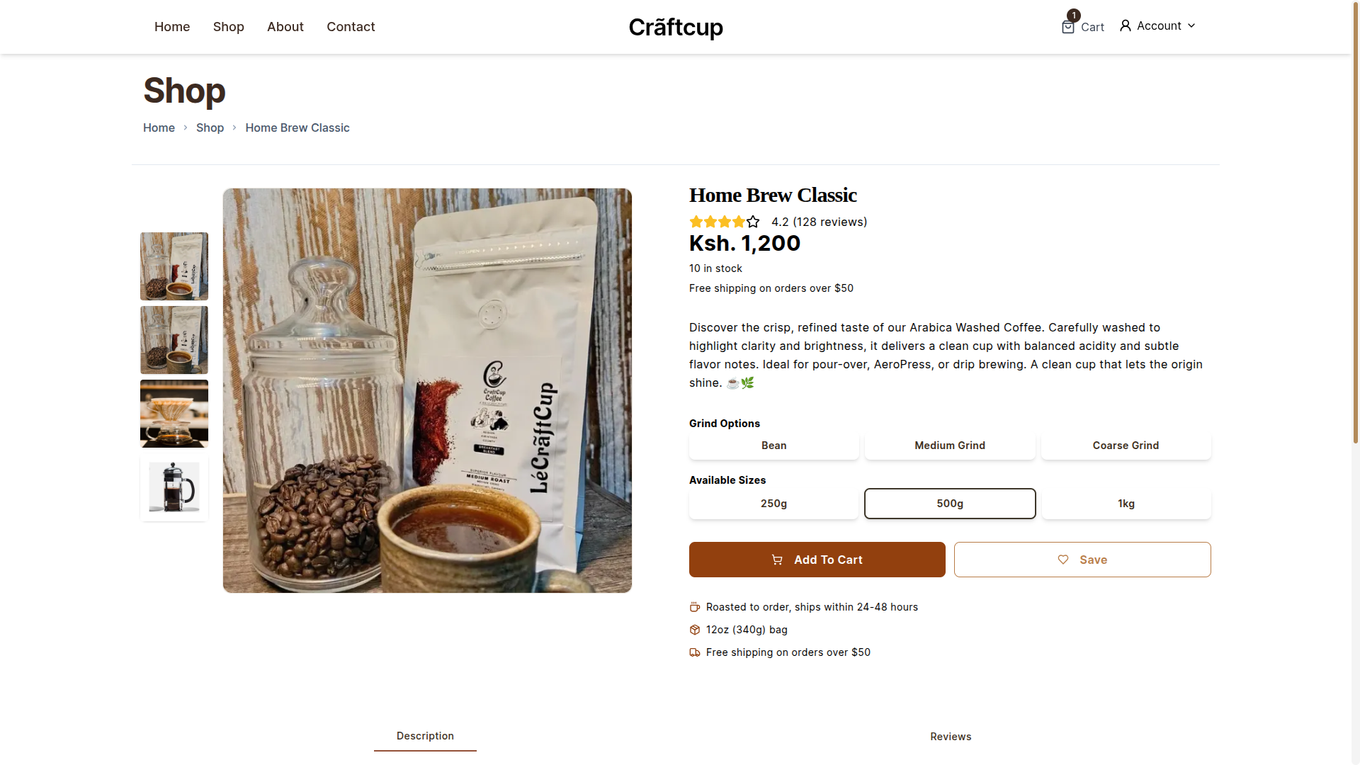 CraftCup E-commerce screenshot 4