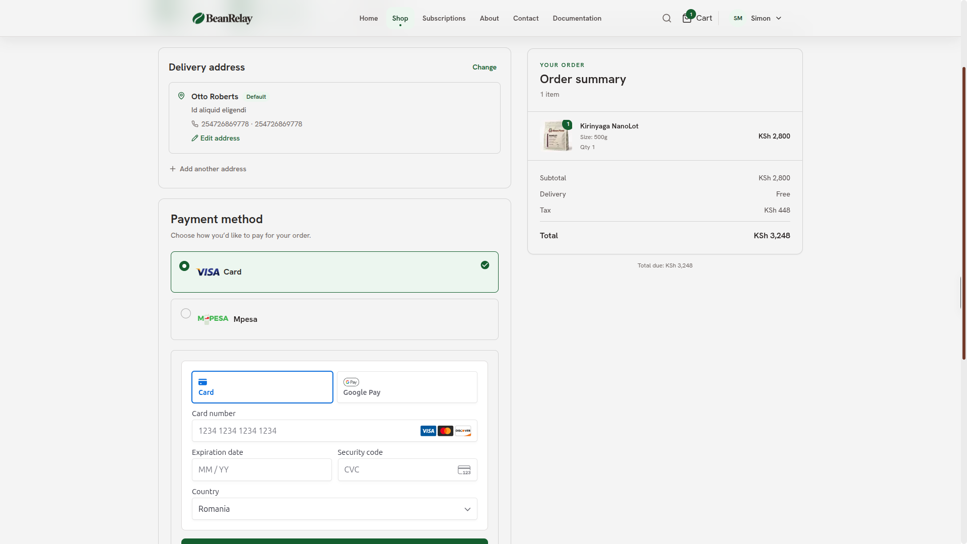 Bean Relay E-commerce screenshot 7