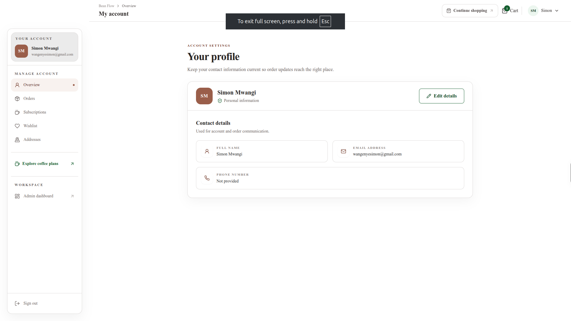 Bean Relay E-commerce screenshot 8