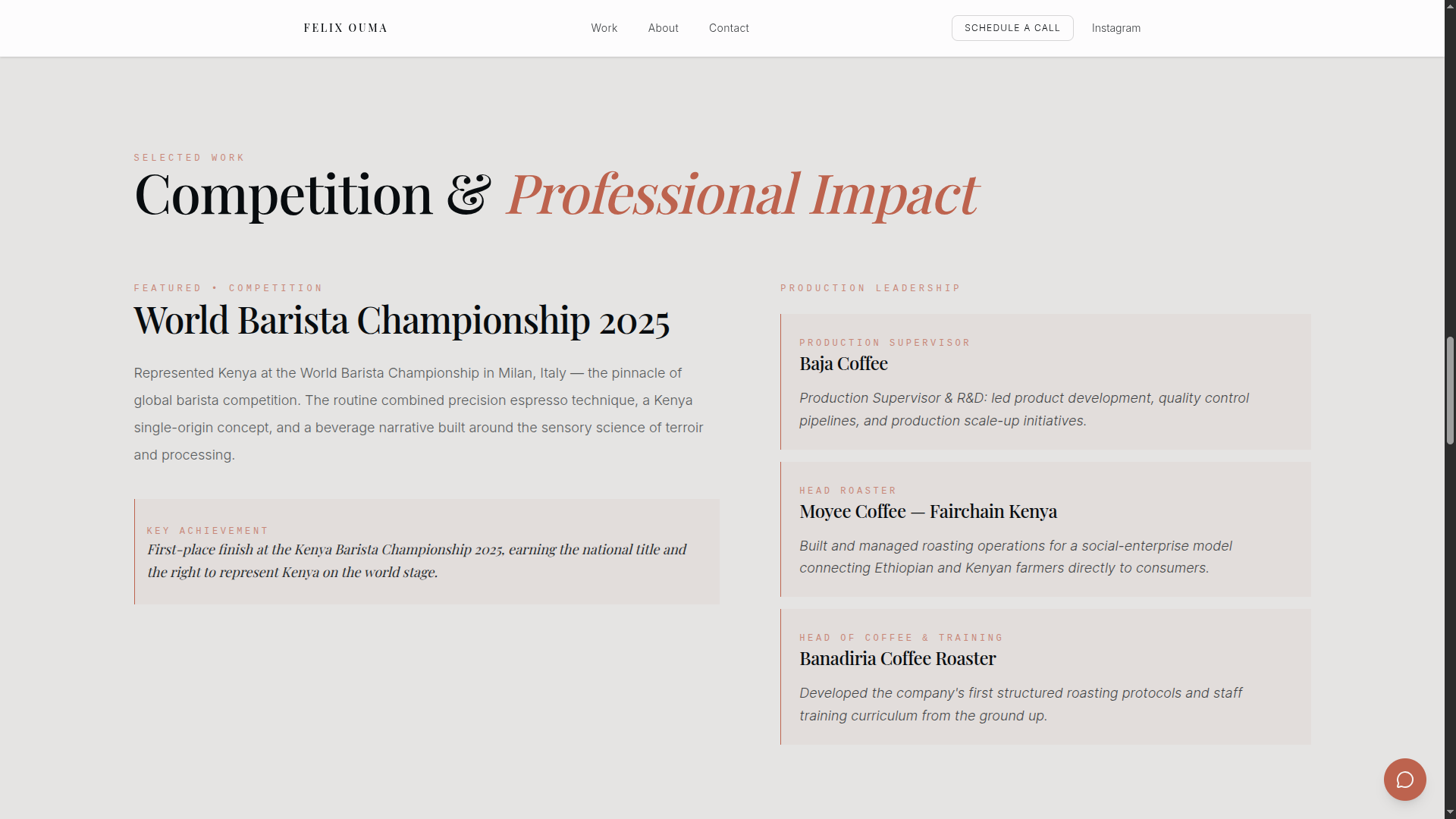 Felix Ouma — Personal Brand & Portfolio Website screenshot 3
