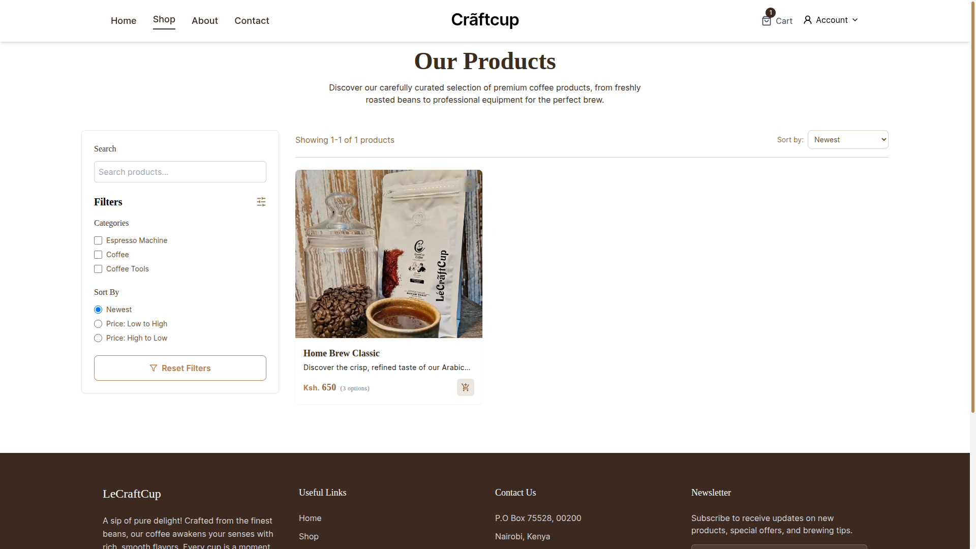 CraftCup E-commerce screenshot 3
