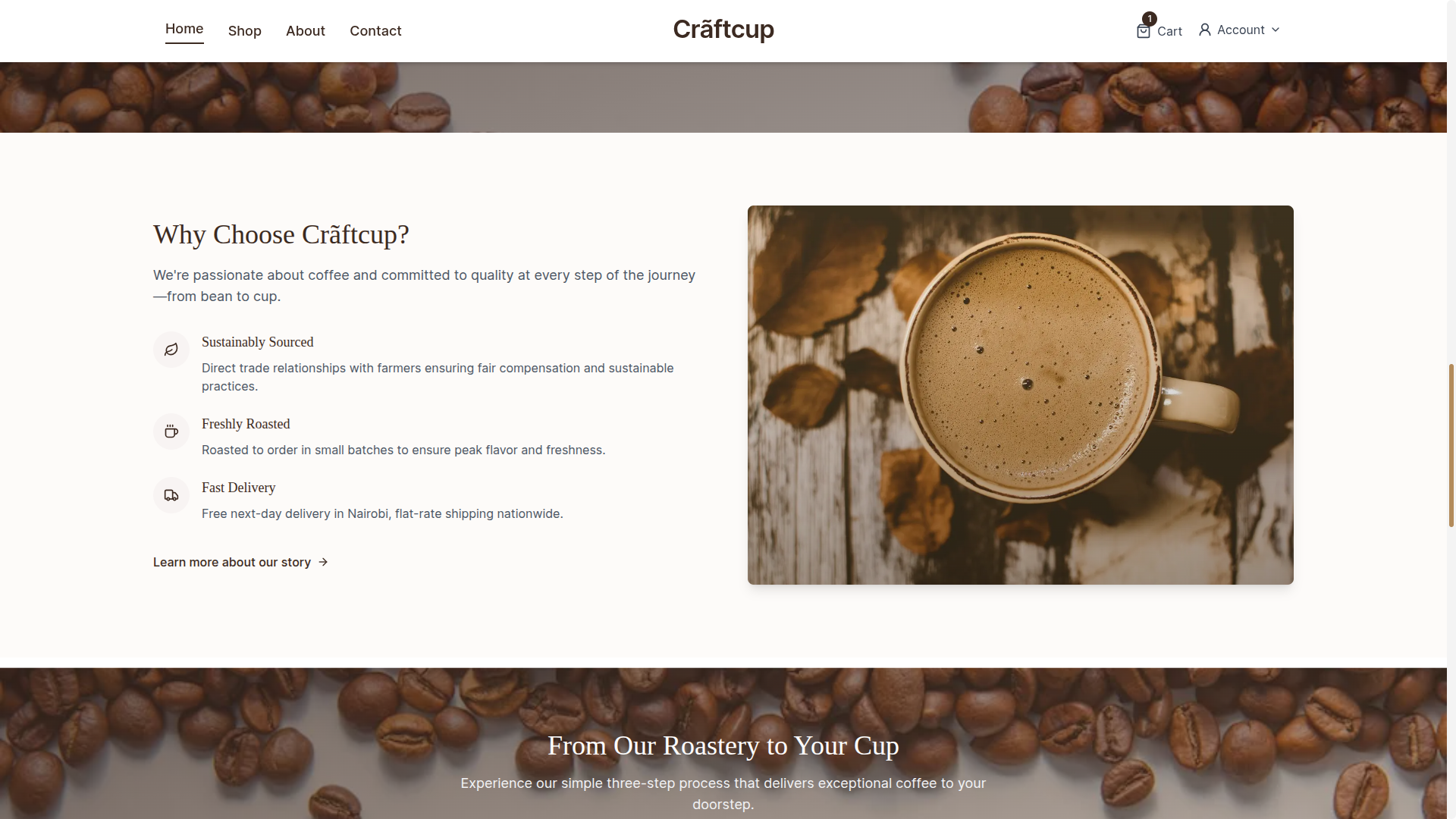 CraftCup E-commerce screenshot 2