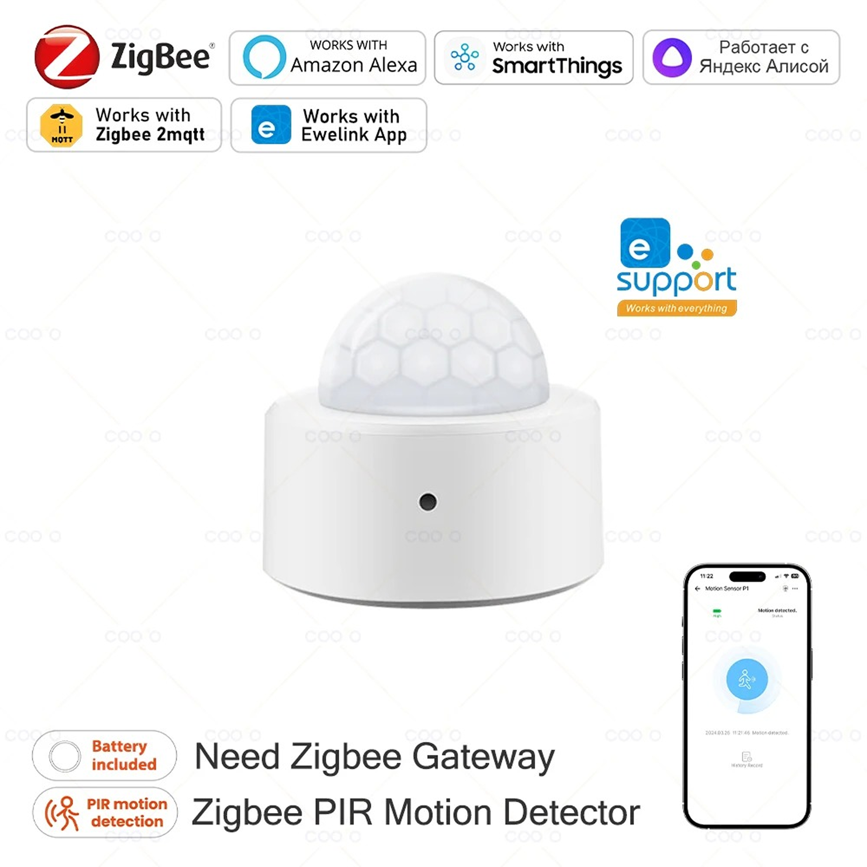 Sensor de movimento Zigbee imagem ilustrativa 2