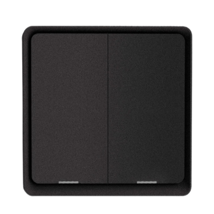 A imagem mostra uma caixa e um interruptor inteligente de parede da marca "Moes". A caixa, à esquerda, é de cor bege e branca, com o nome "Moes" no topo, seguido por "Smart Switch". Abaixo, há uma imagem do produto, um interruptor retangular com três botões dispostos verticalmente. O texto na caixa destaca alguns recursos principais do produto, como:  No neutral wire required (Não é necessário fio neutro) No capacitor required (Não é necessário capacitor) Zigbee connection (Conexão ZigBee) Ao lado da caixa, à direita, está o interruptor físico, que tem um design moderno e minimalista. Ele é predominantemente branco e retangular, com um botão central destacado, grande e retangular, para controle. O interruptor e elegante, projetado para integrar-se a sistemas de automação residencial Zigbee.