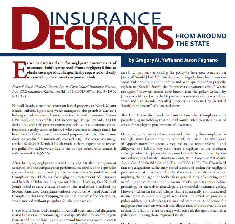 Publication Cover - Insurance Decisions