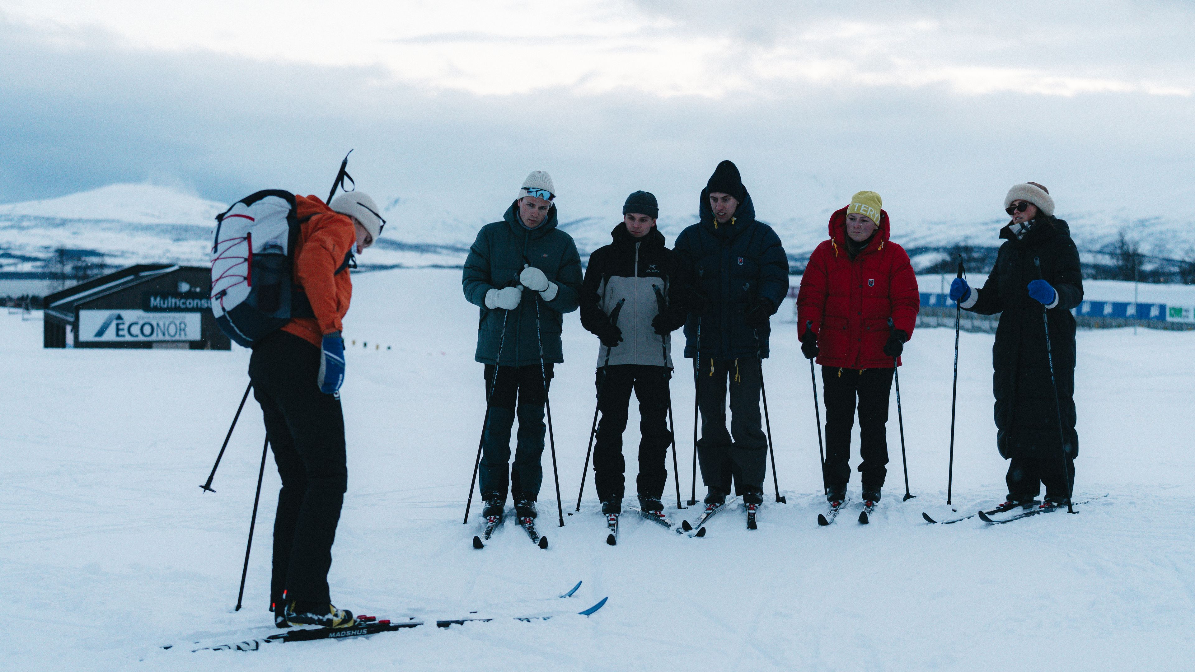 Group of tourist getting ready for an adventure in the arctic