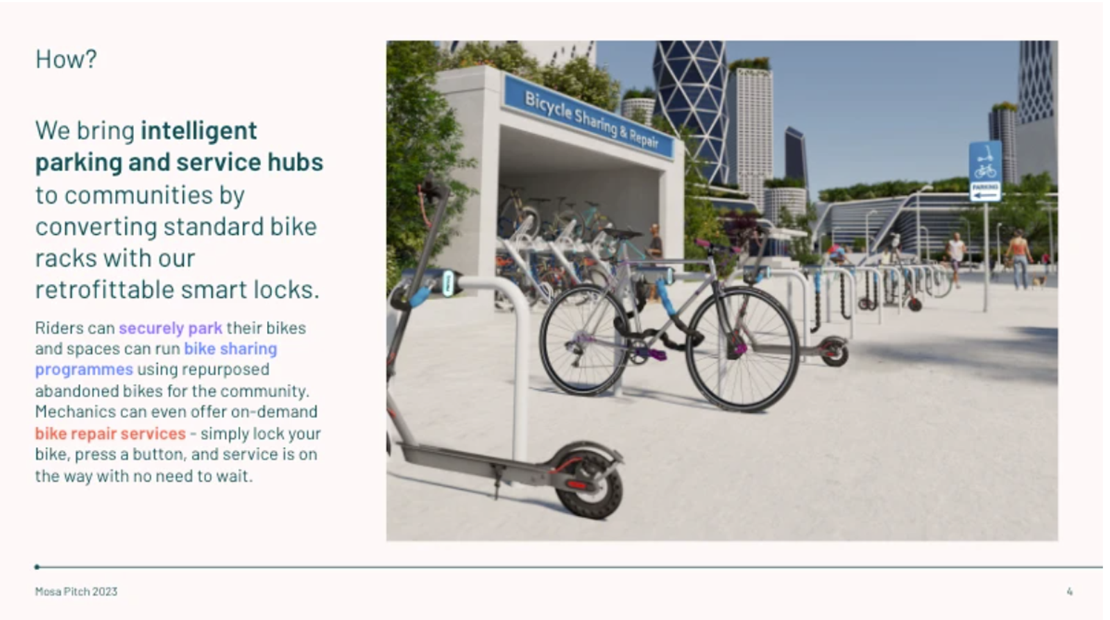 We're working on bringing similar intelligent parking and service hubs to communities on a larger scale
