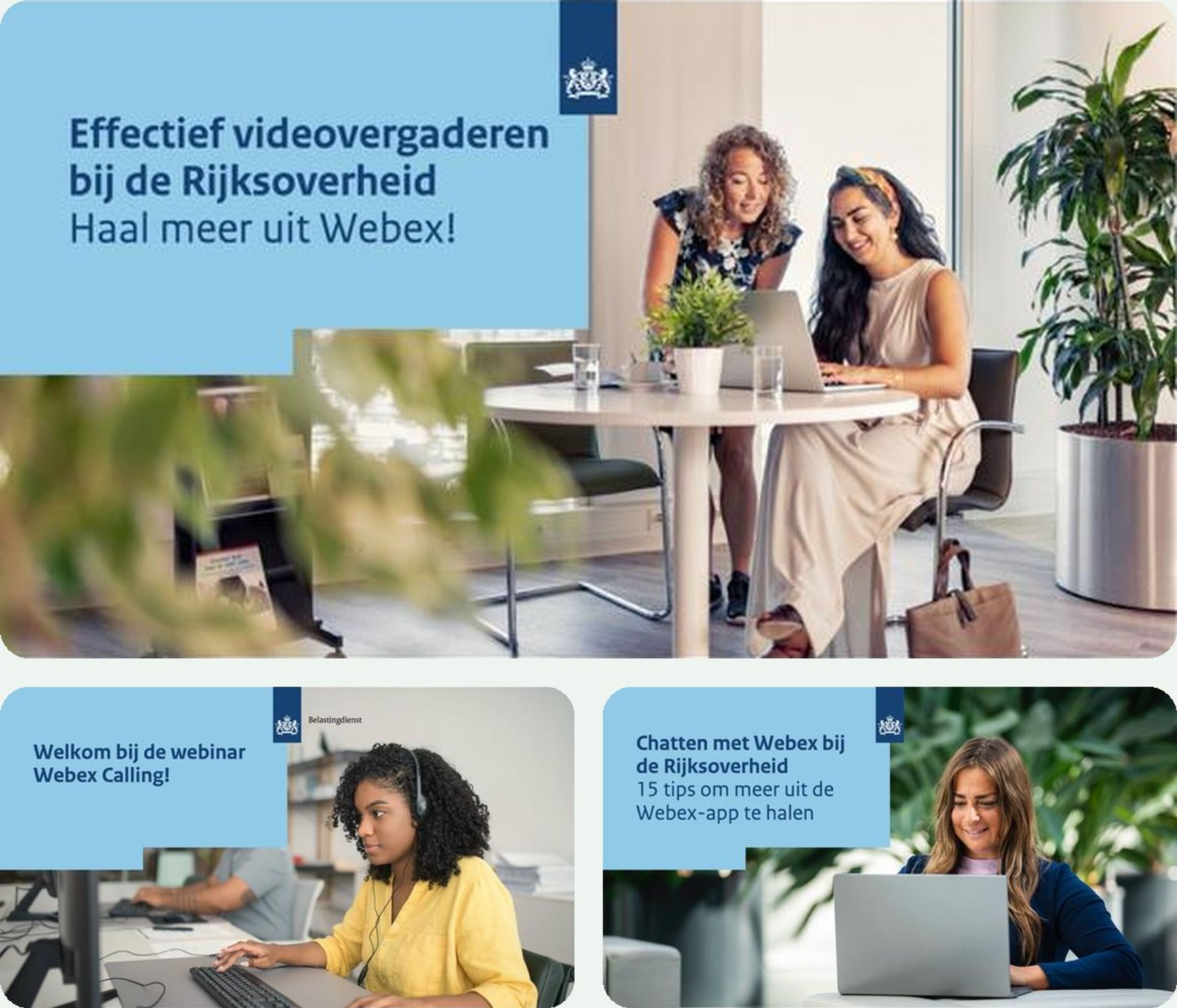 Three webinars Learning Connected produced for the Dutch Central Government