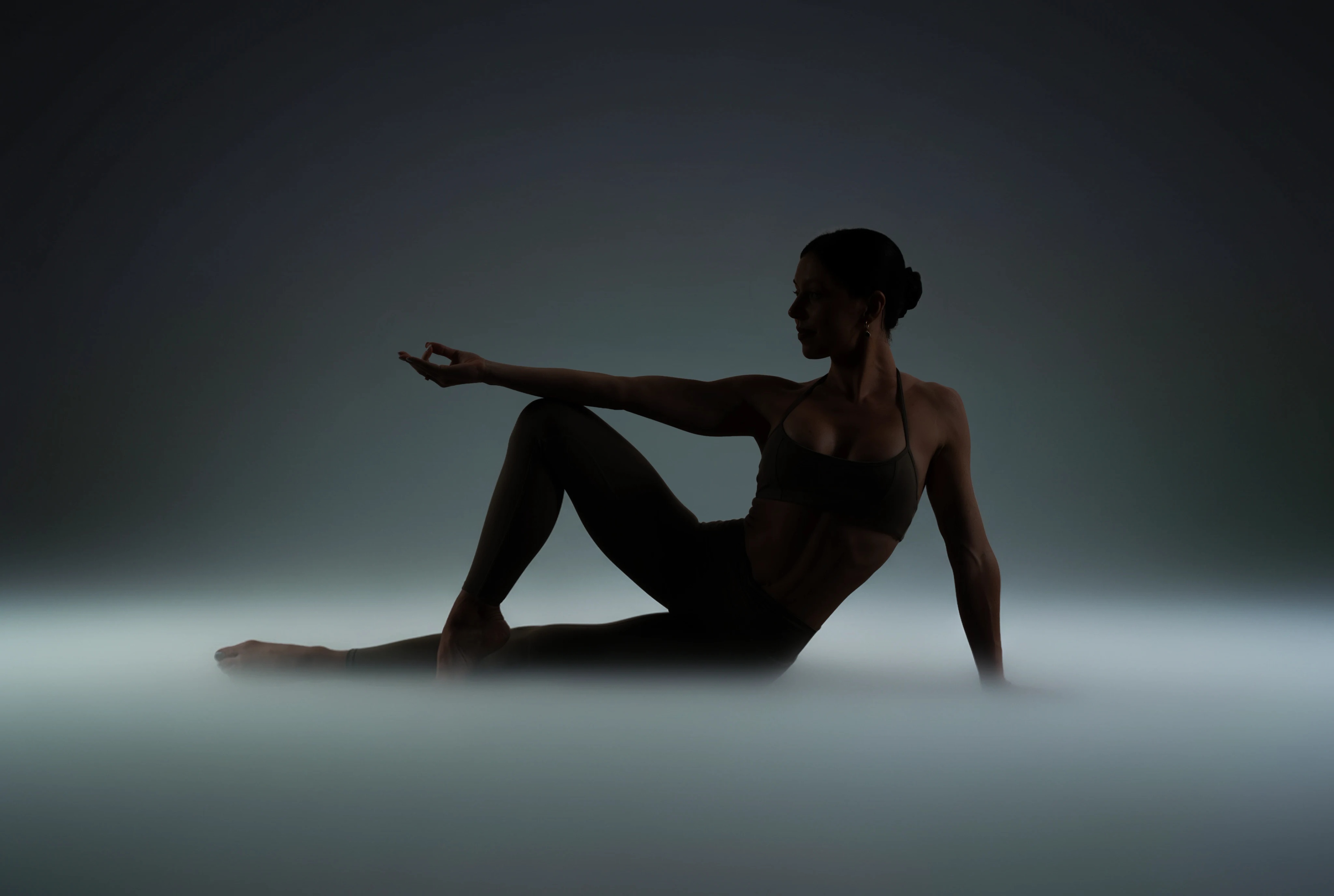 nicole mat pilates exercise pose