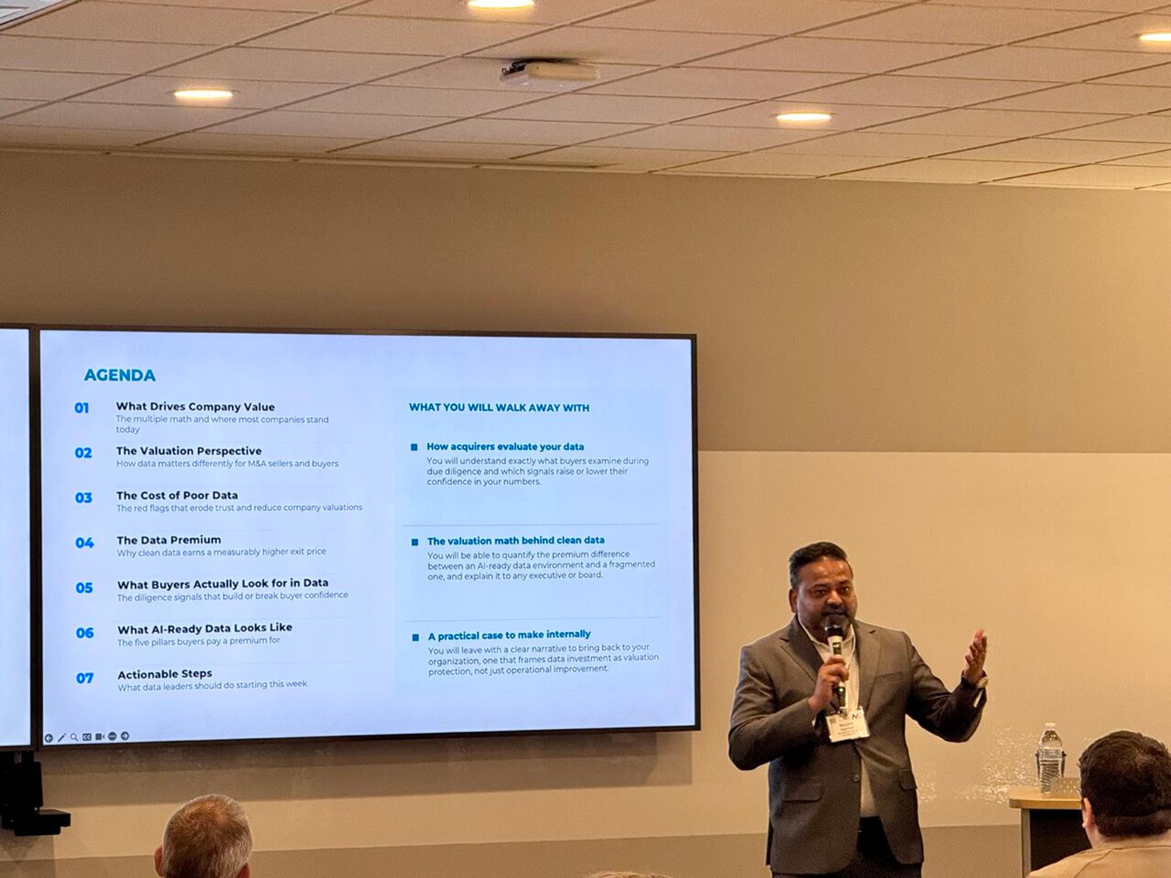 Our Managing Principal speaking on Data Strategy to Deal (M&A) Value
