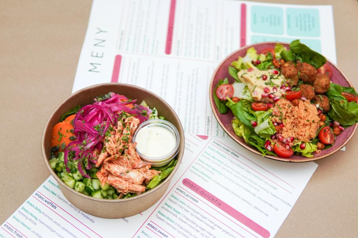 Fersk og god salat fra snacc.
