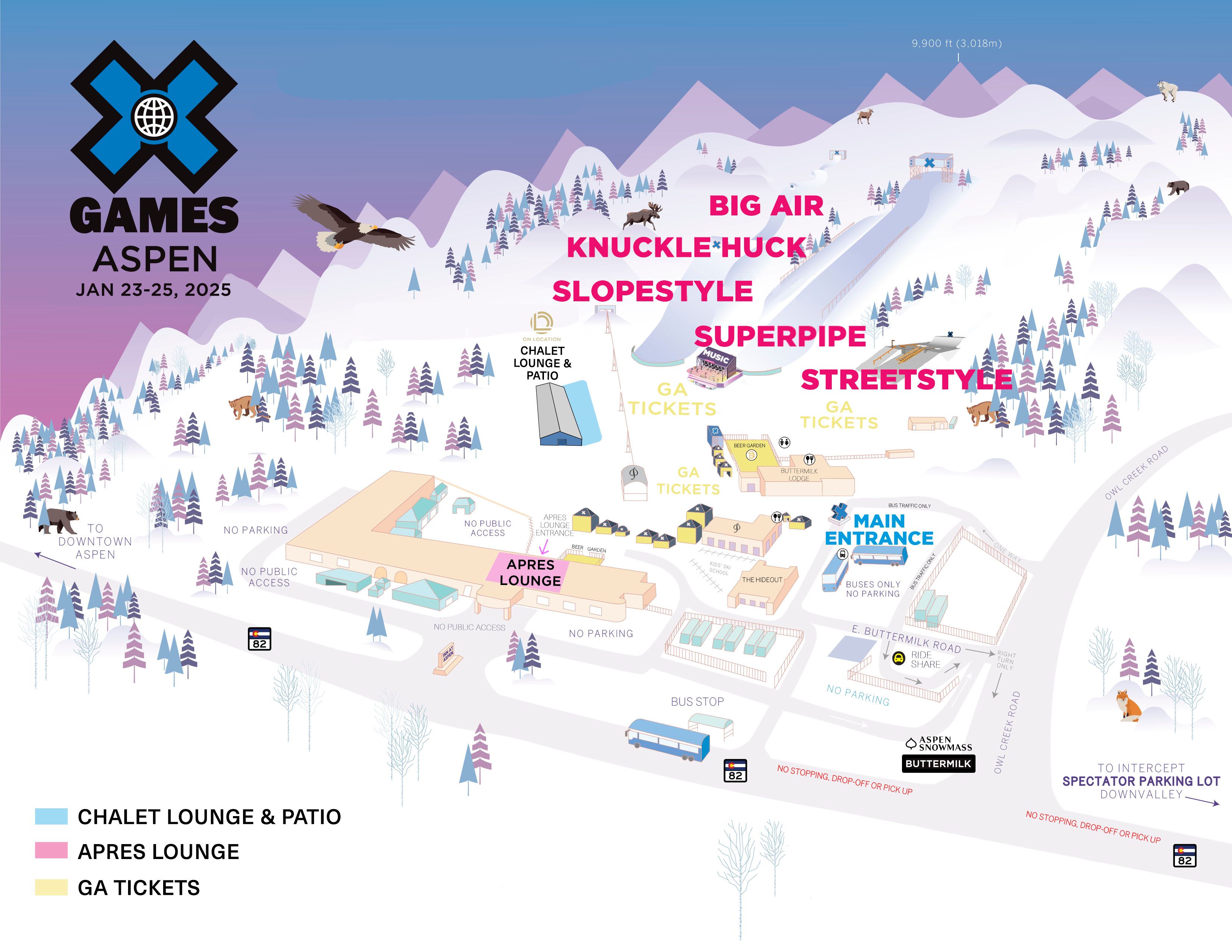 X Games Aspen 2025 Venue Map X Games