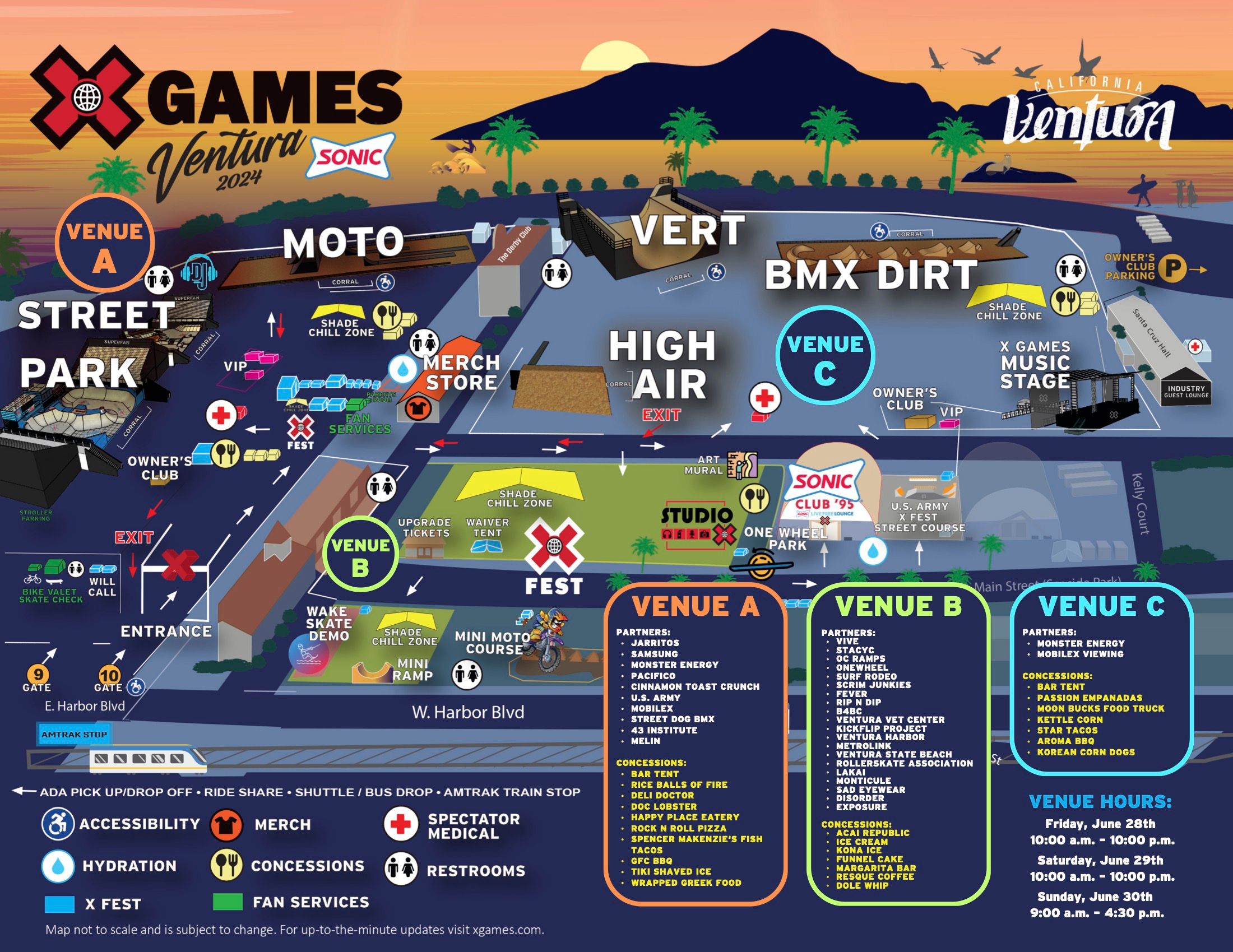 X Games Ventura 2024 Venue Map