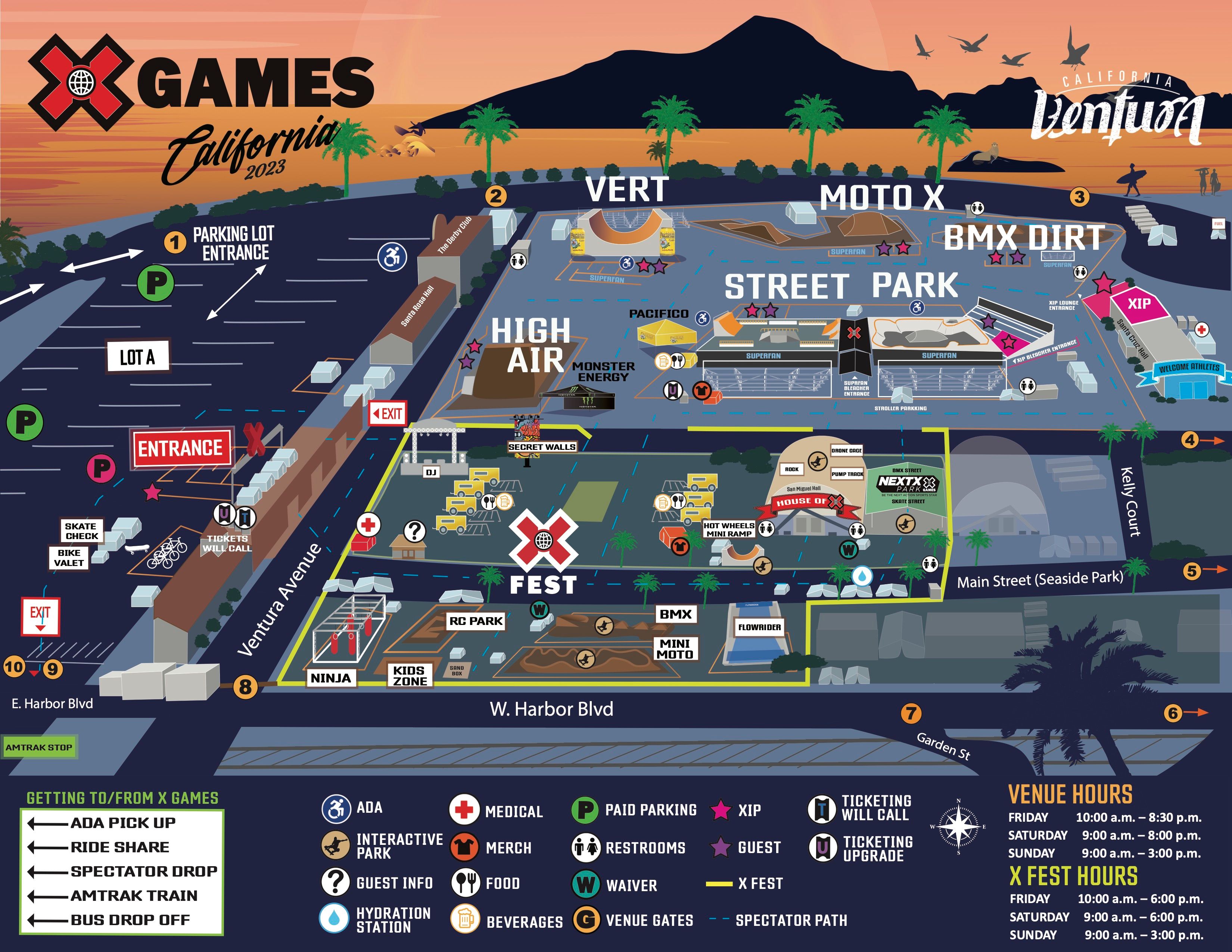 Venue Map For X Games California 2023 - X Games