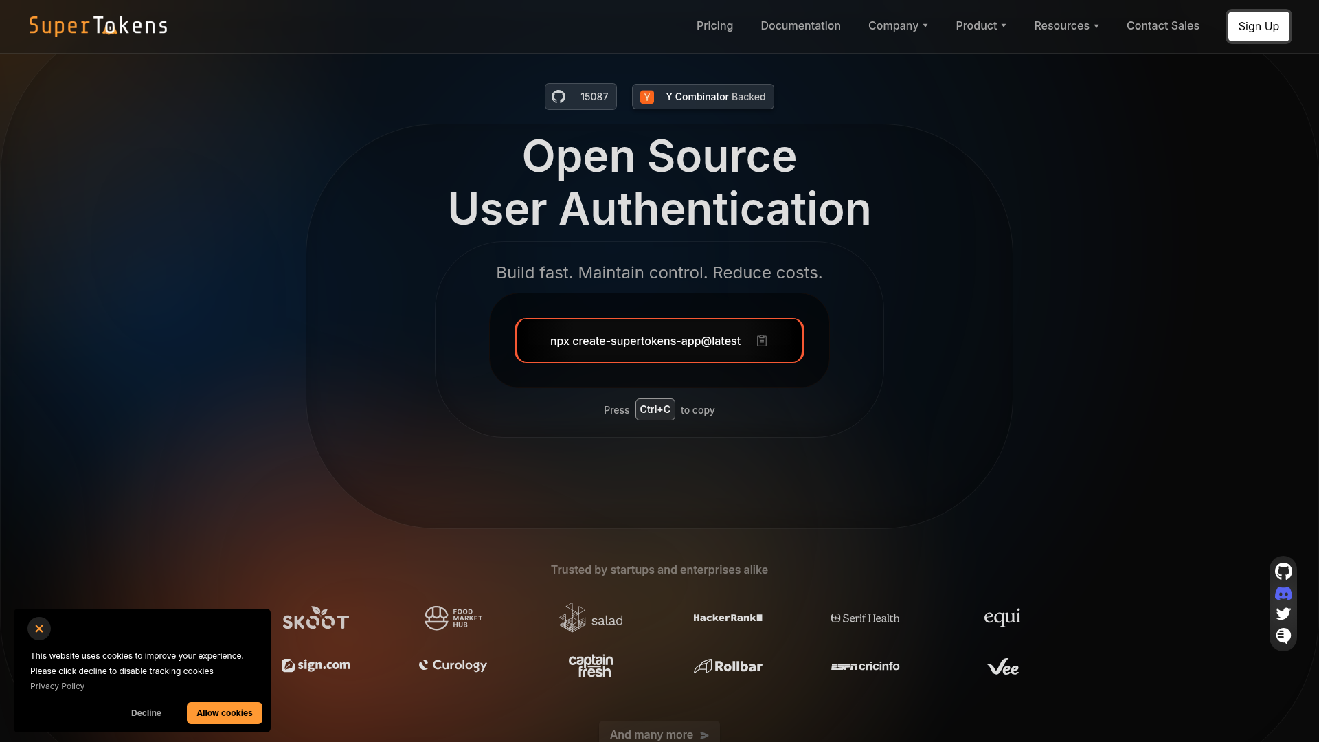 SuperTokens Screenshot