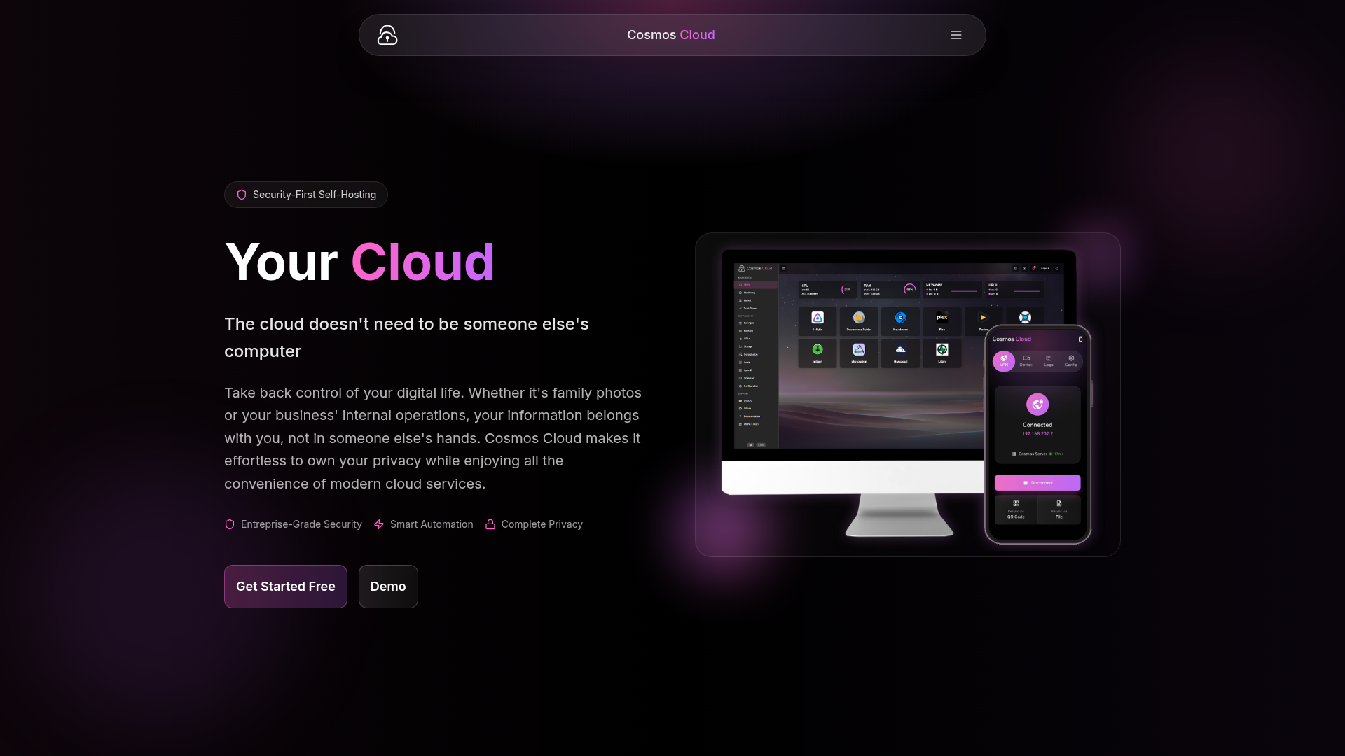 Cosmos Server Screenshot