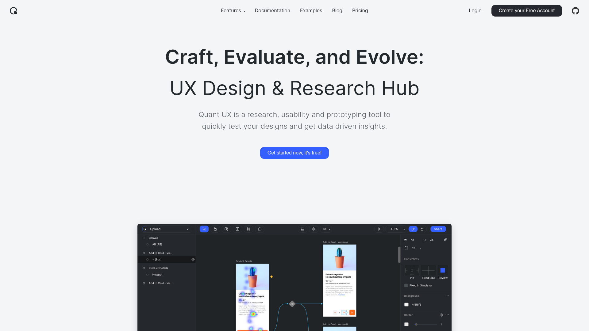 Quant-UX Screenshot