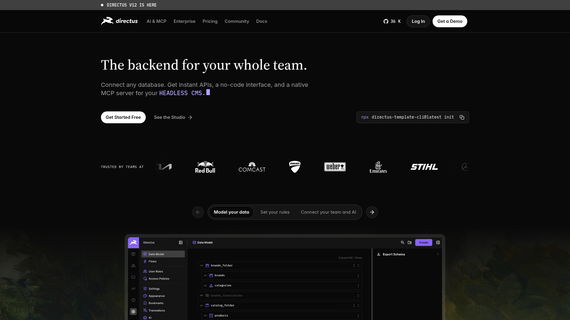 Directus Screenshot