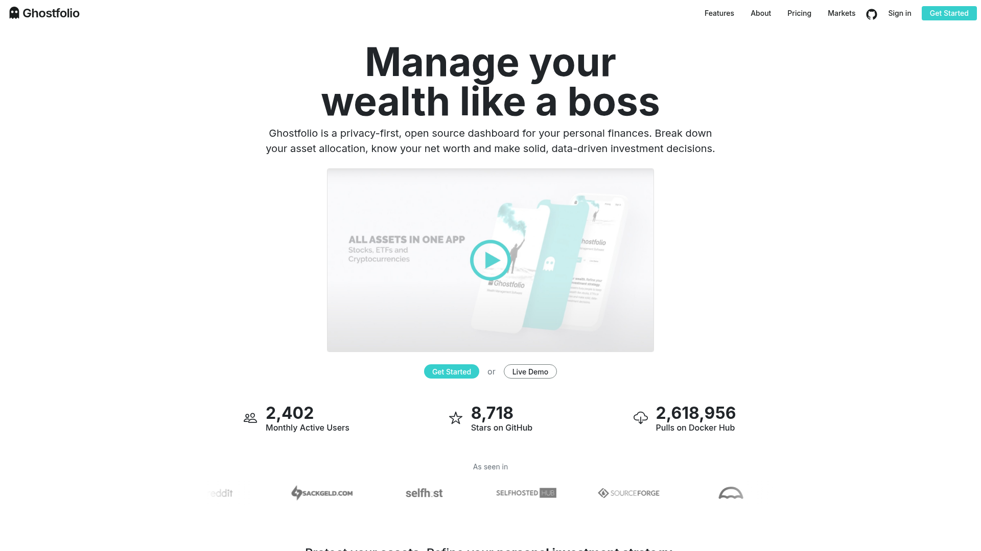 Ghostfolio Screenshot