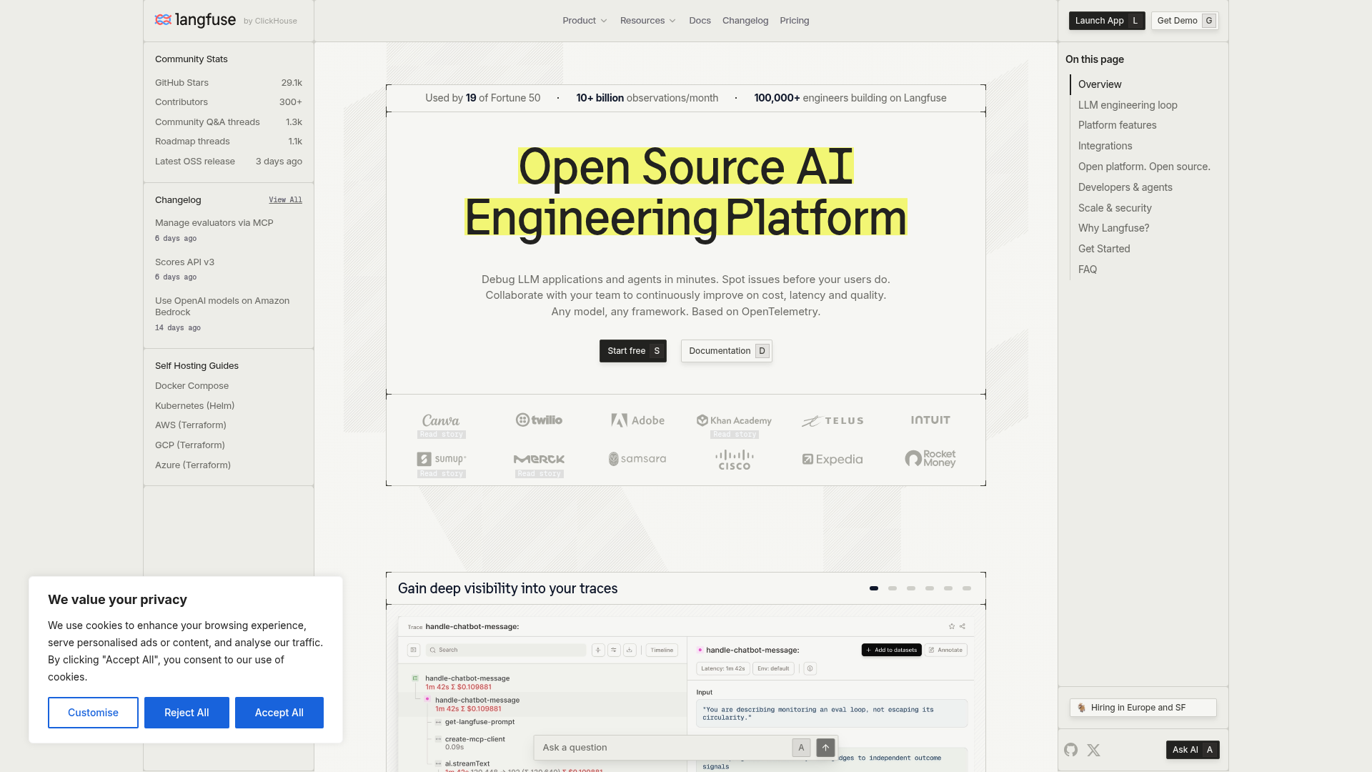 Langfuse Screenshot
