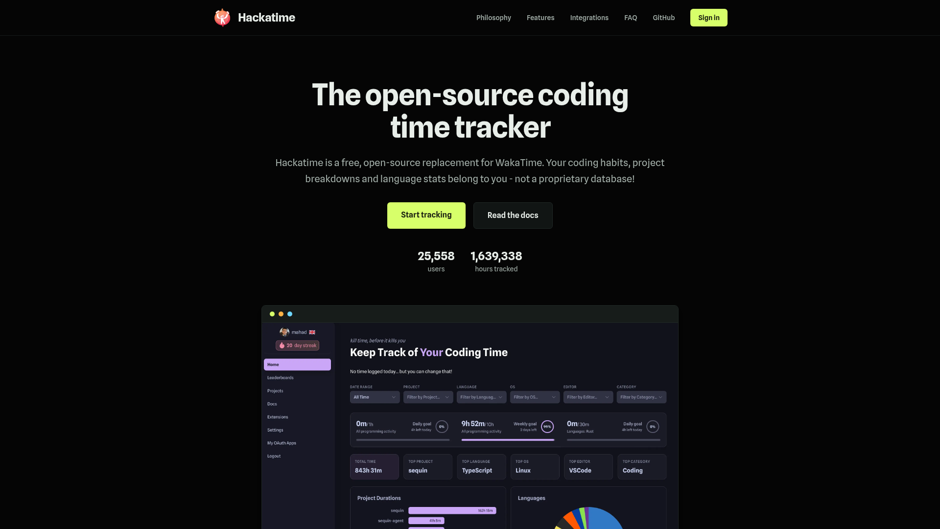 Hackatime Screenshot
