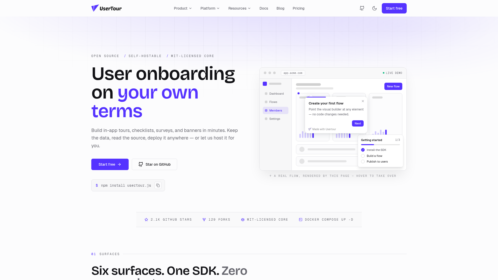 Usertour Screenshot