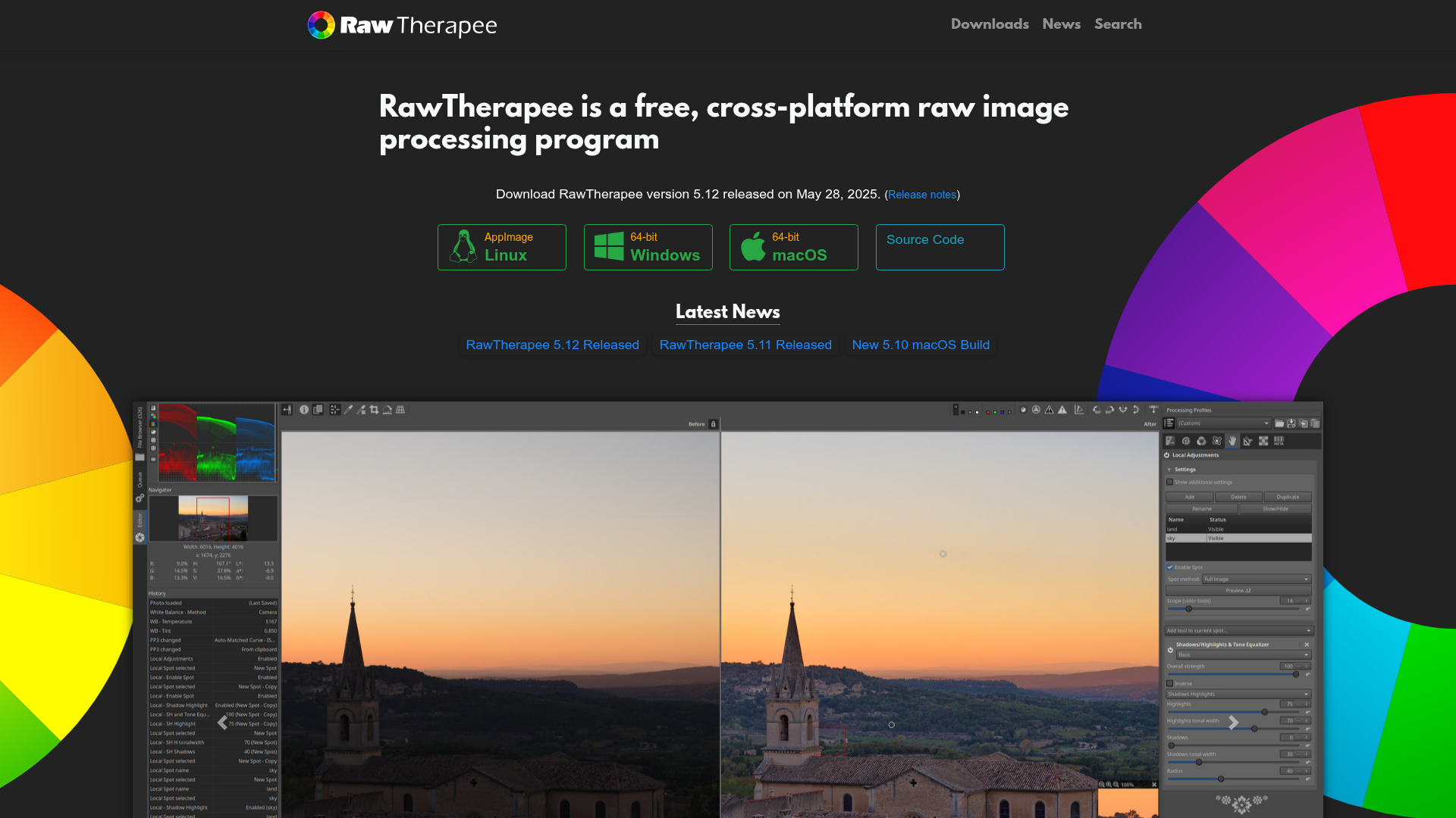 RawTherapee Screenshot