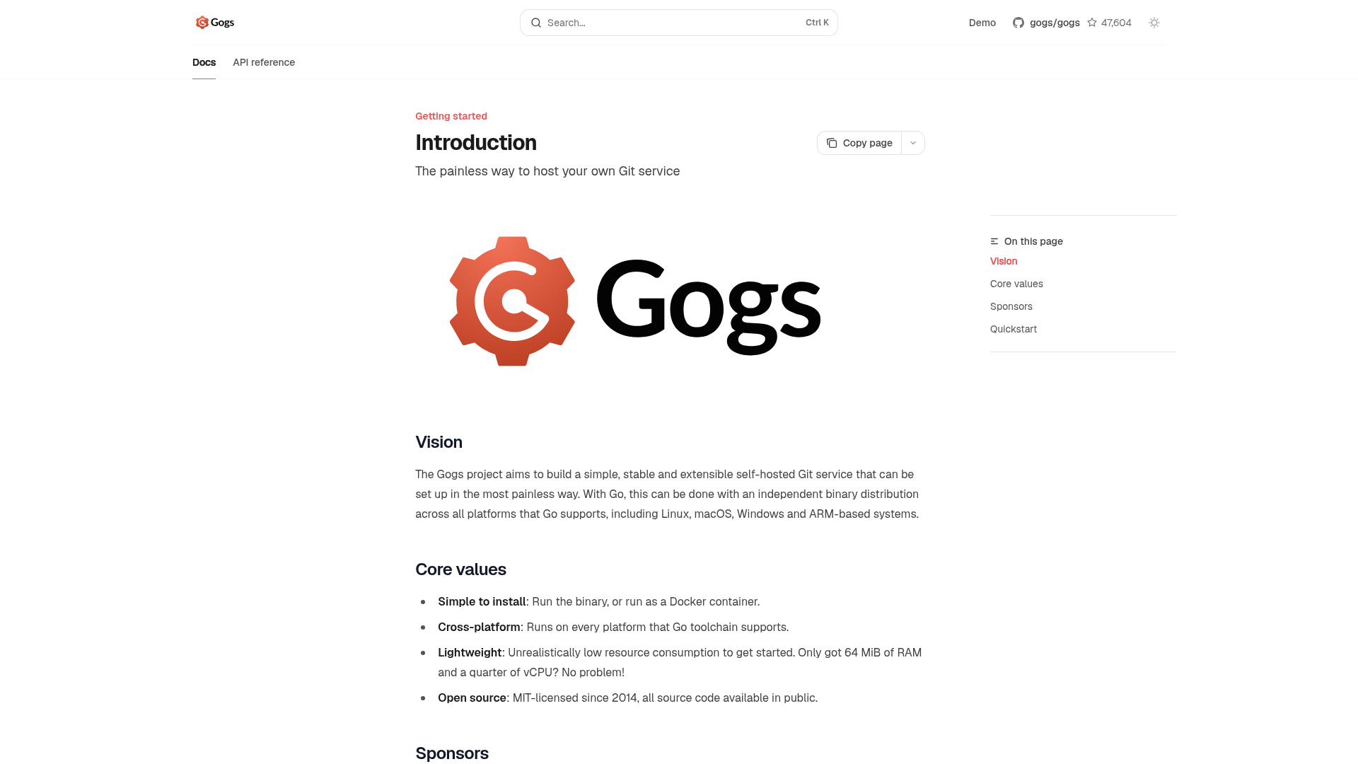 Gogs Screenshot