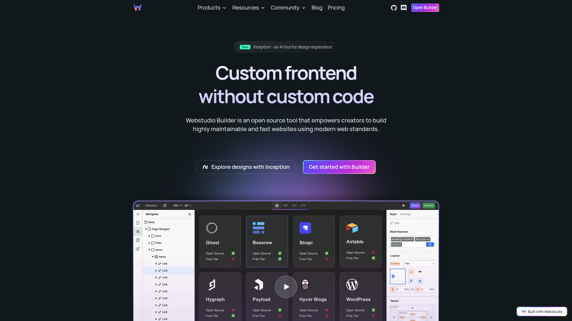 WebStudio Screenshot