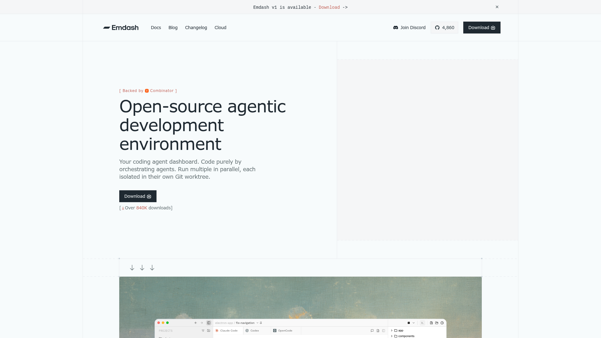 Emdash Screenshot