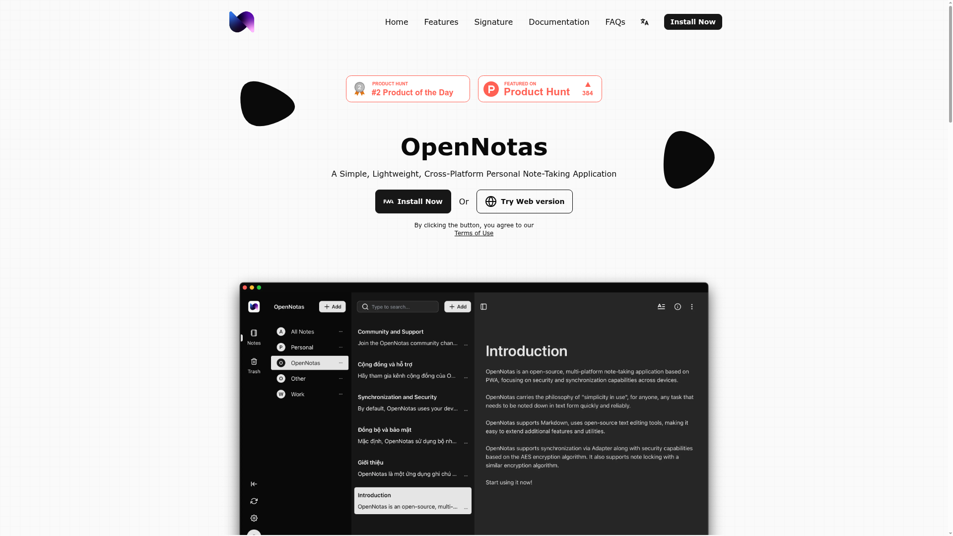 OpenNotas Screenshot