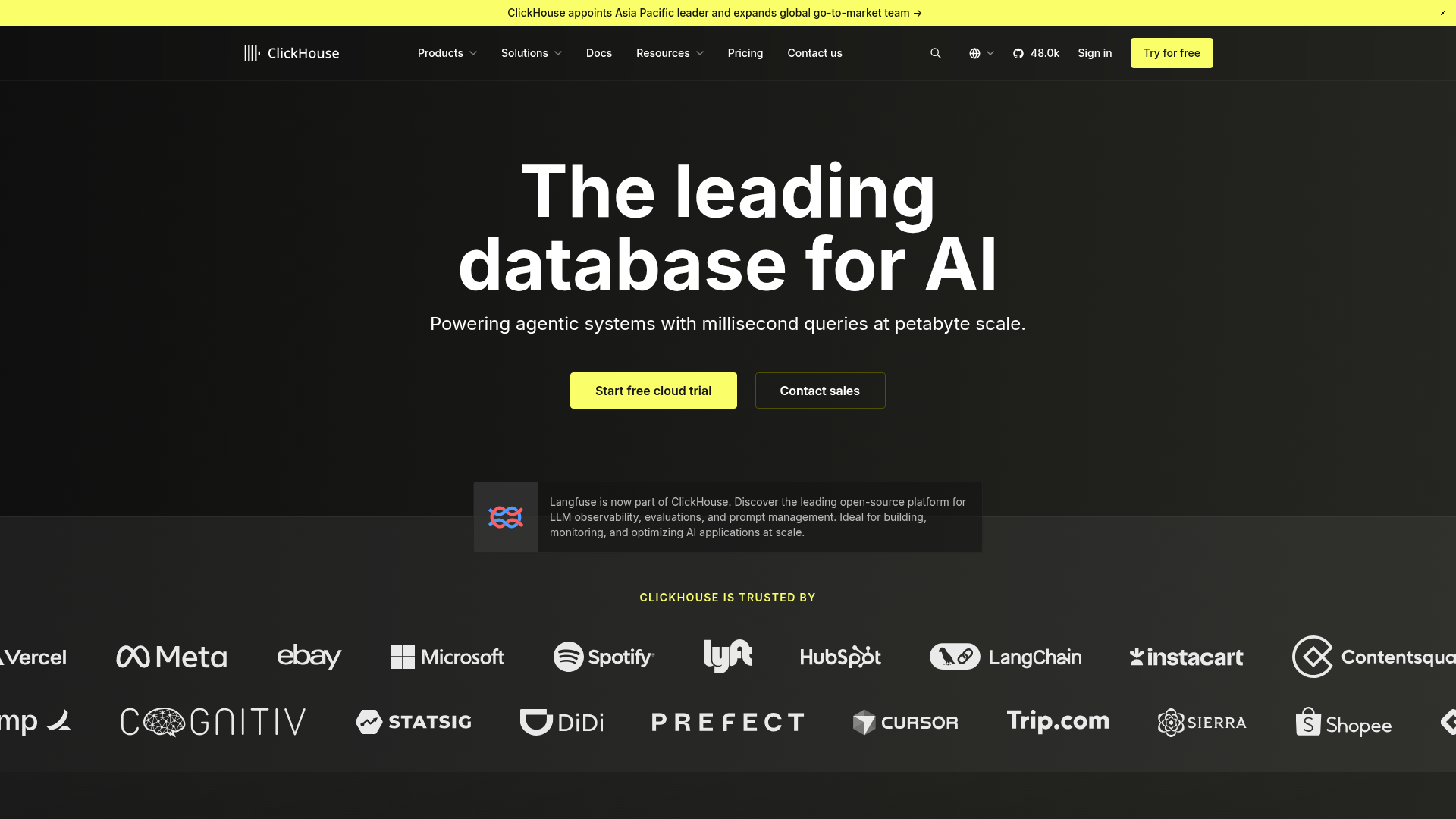 ClickHouse Screenshot