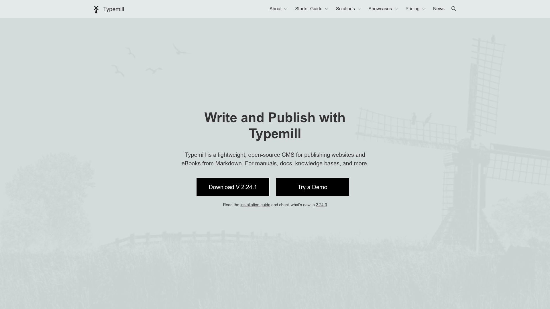 Typemill Screenshot