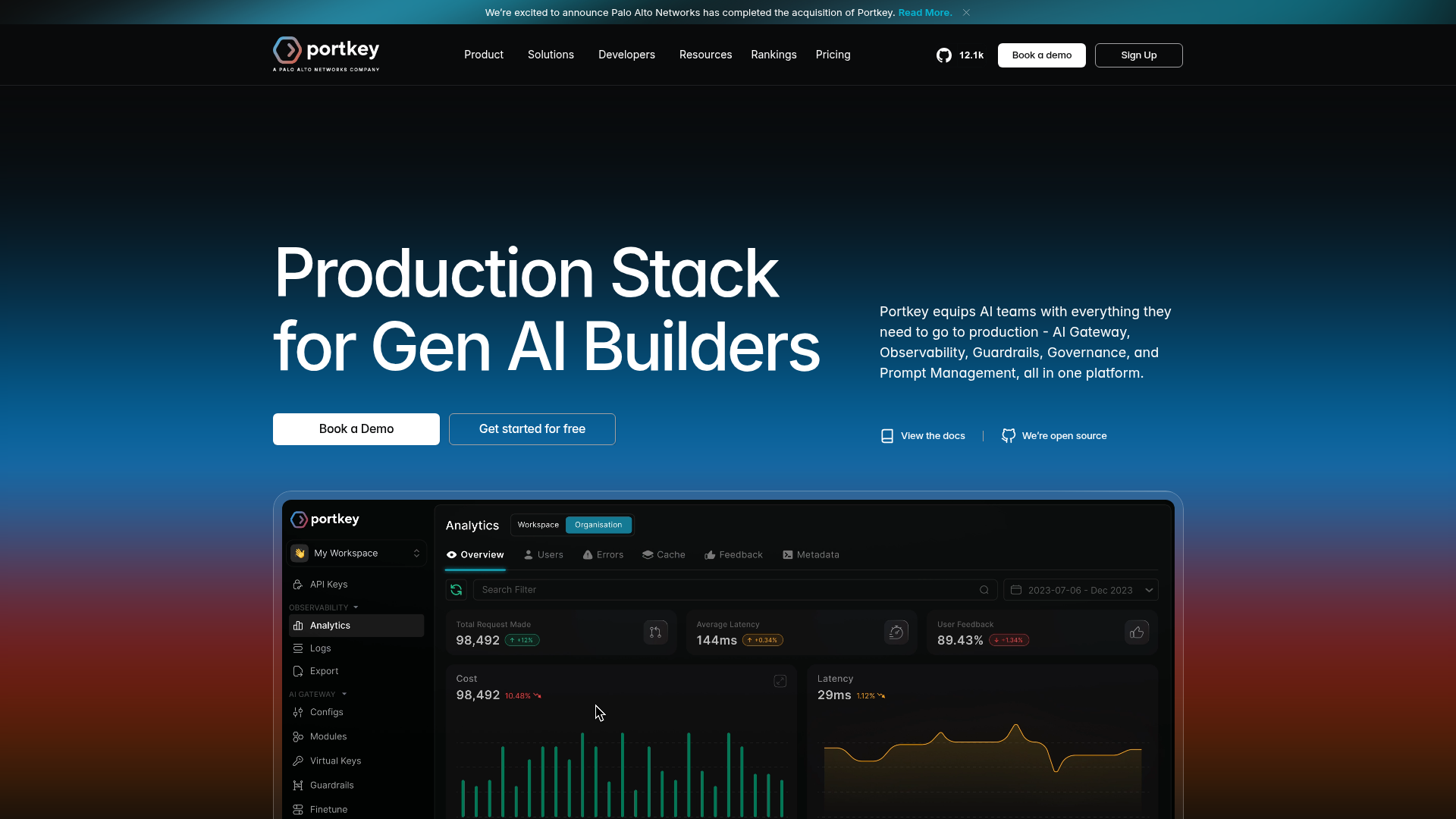 Portkey AI Gateway Screenshot