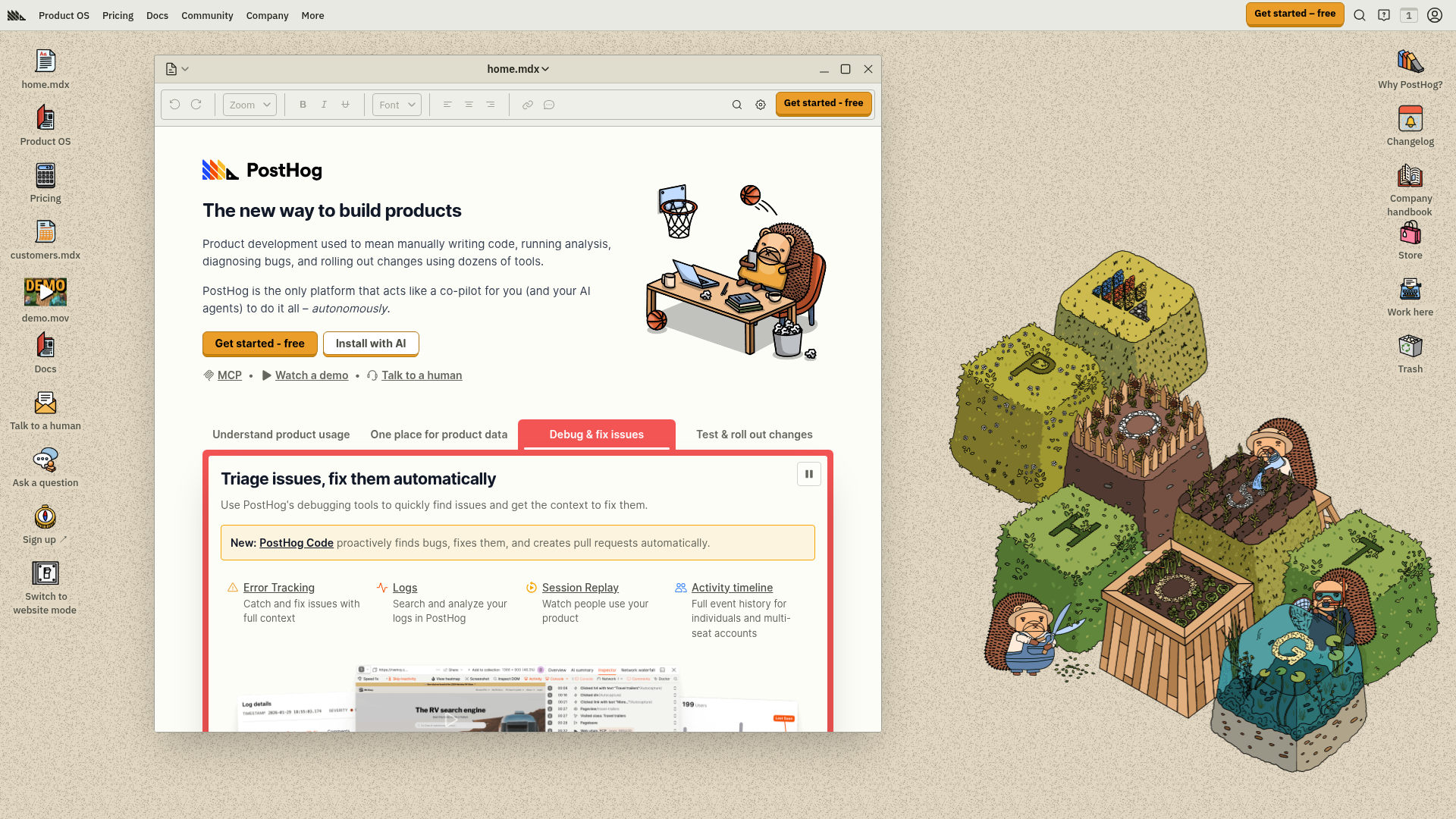 PostHog Screenshot