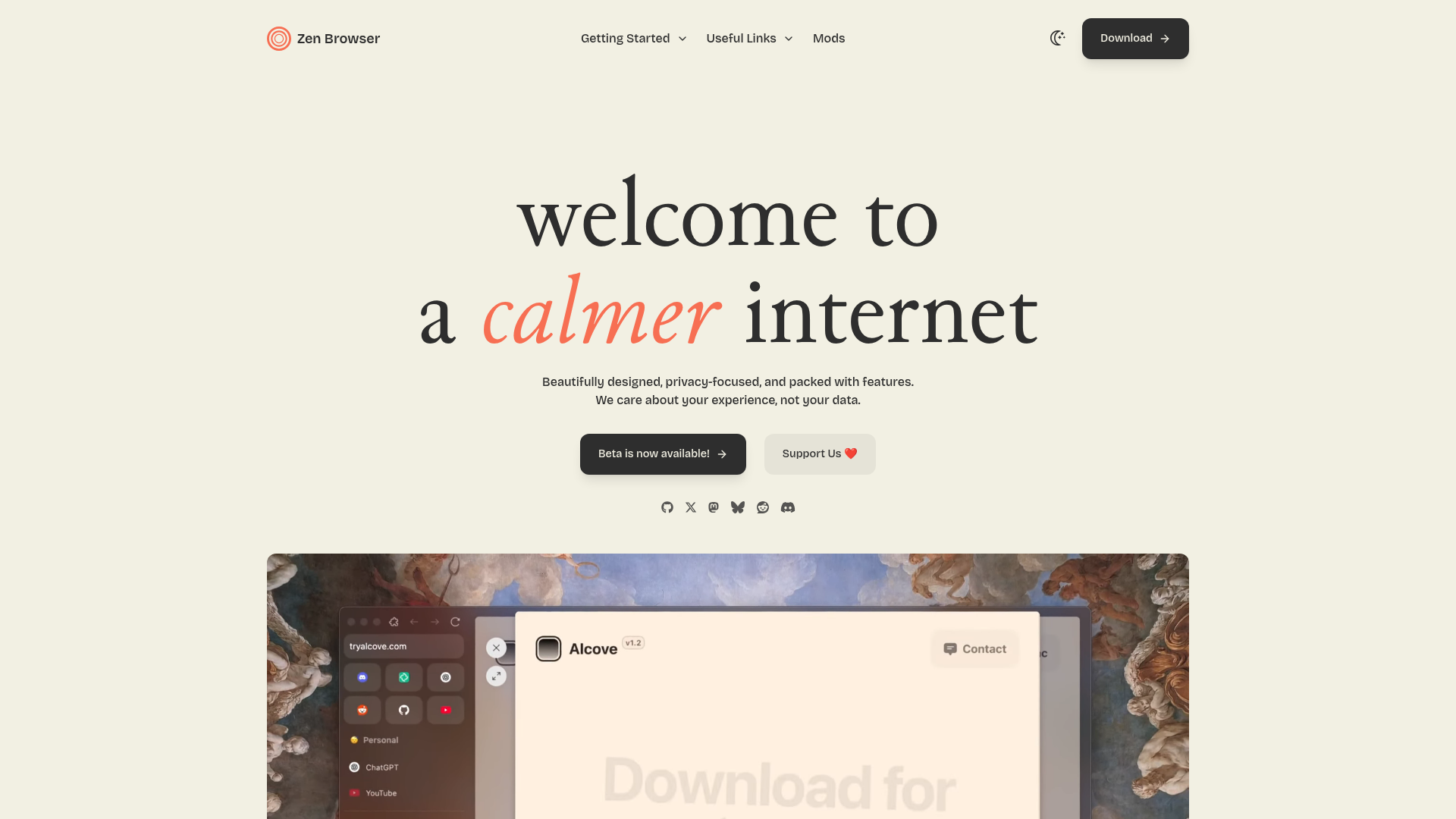Zen Browser Screenshot