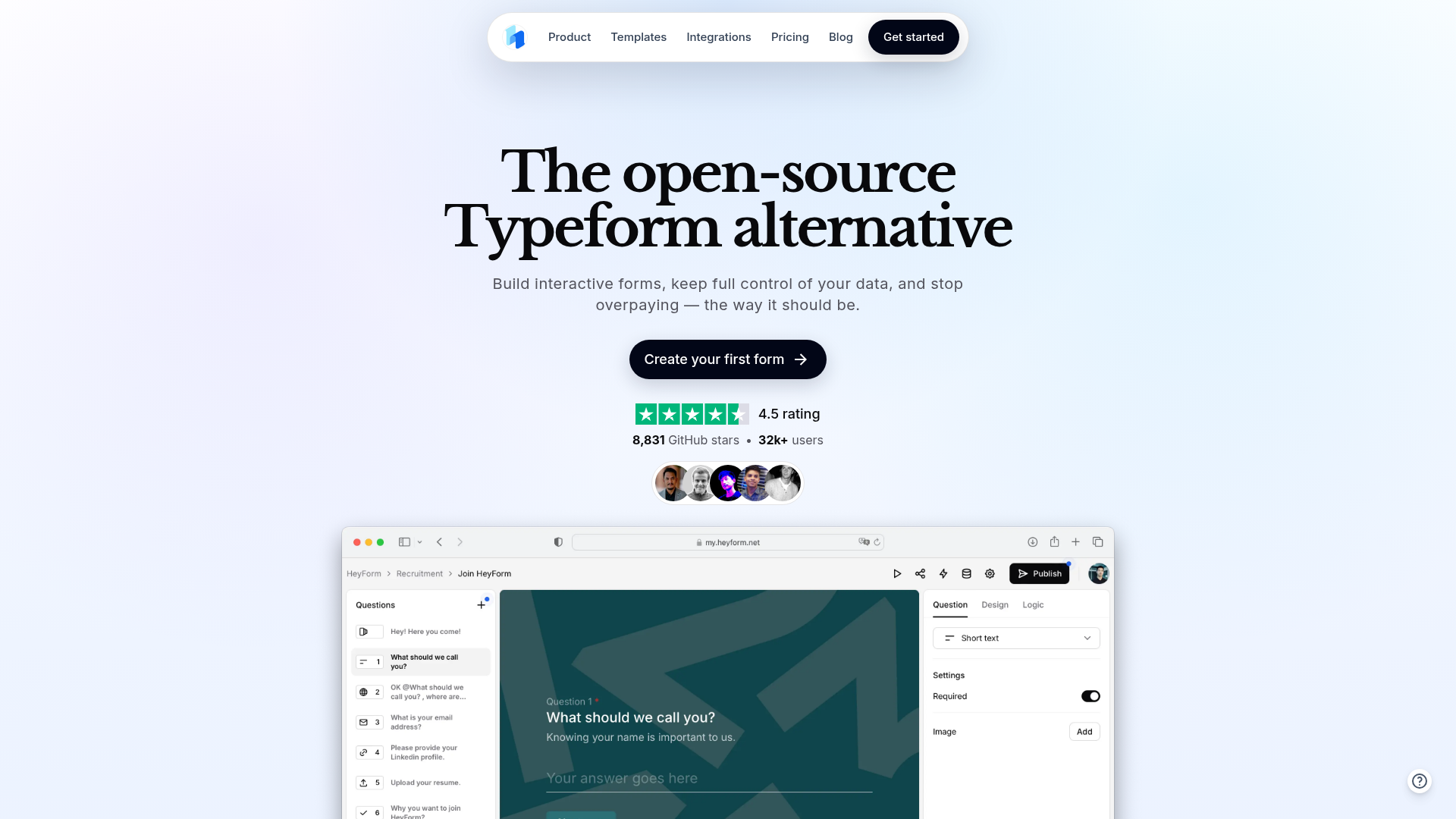HeyForm Screenshot