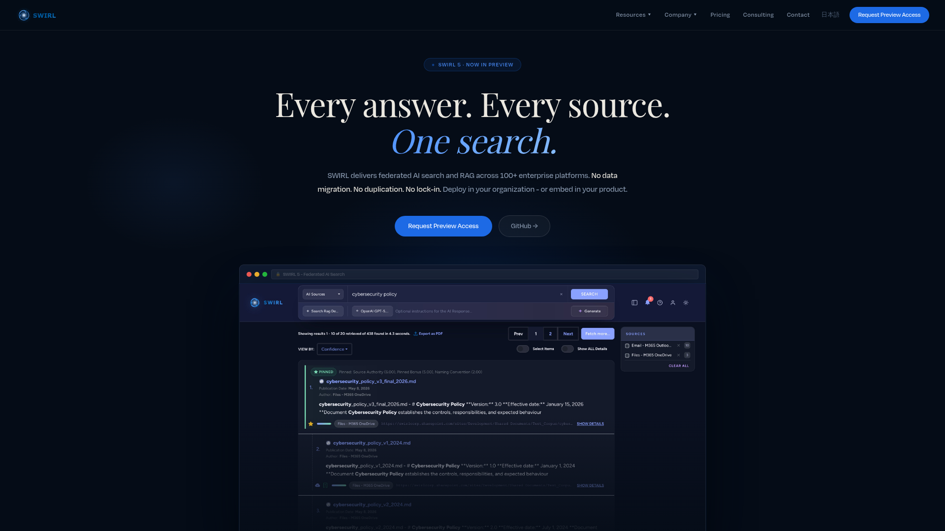 Swirl Search Screenshot