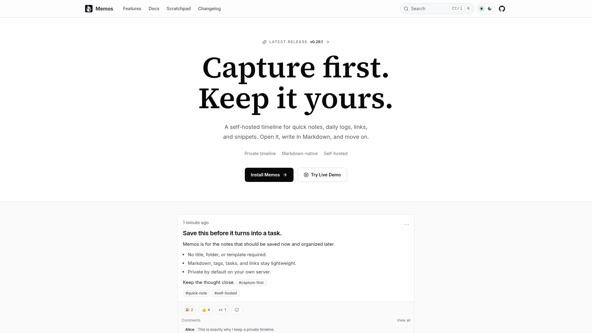 Memos Screenshot
