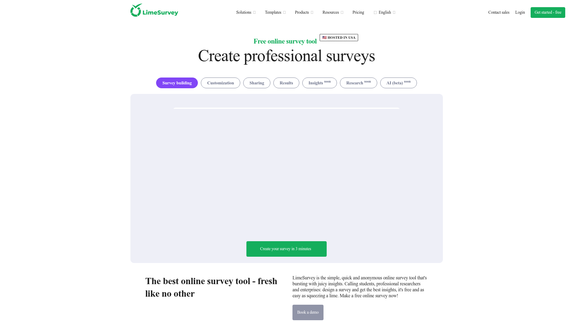 LimeSurvey Screenshot
