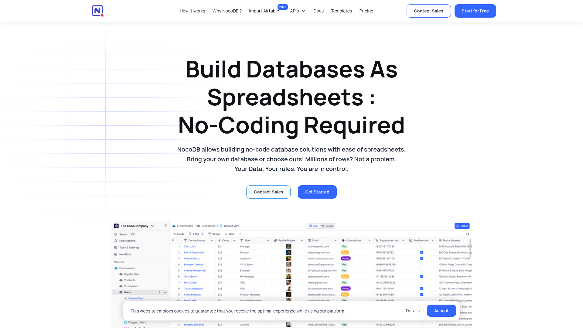 NocoDB Screenshot