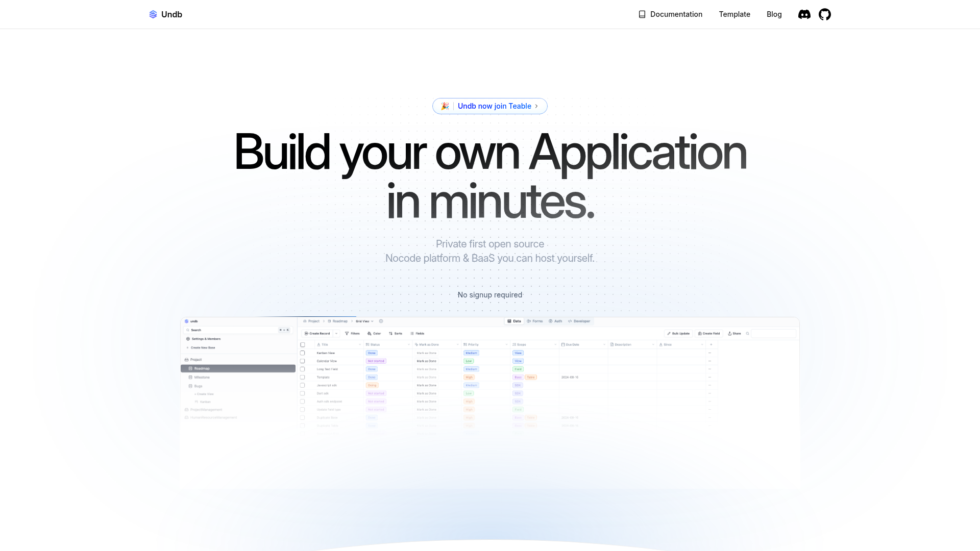 undb Screenshot