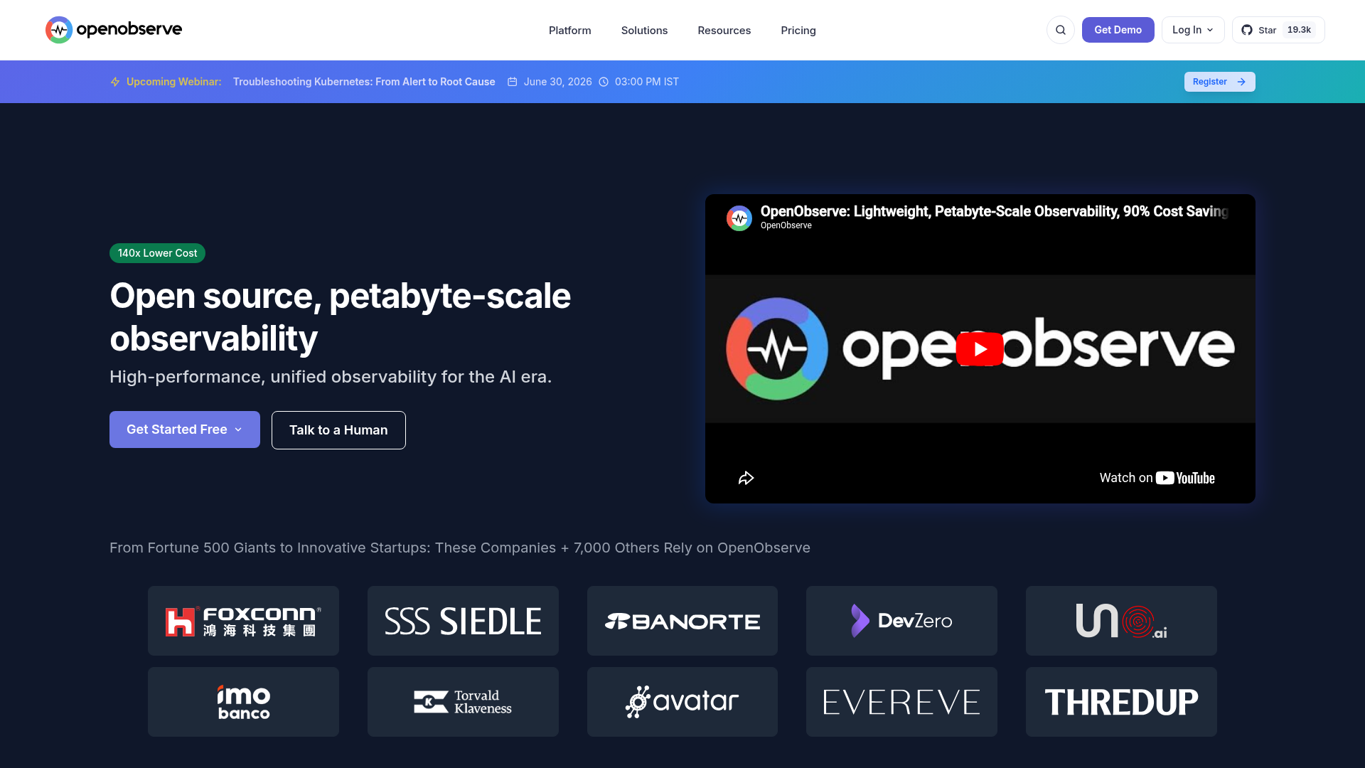 OpenObserve Screenshot