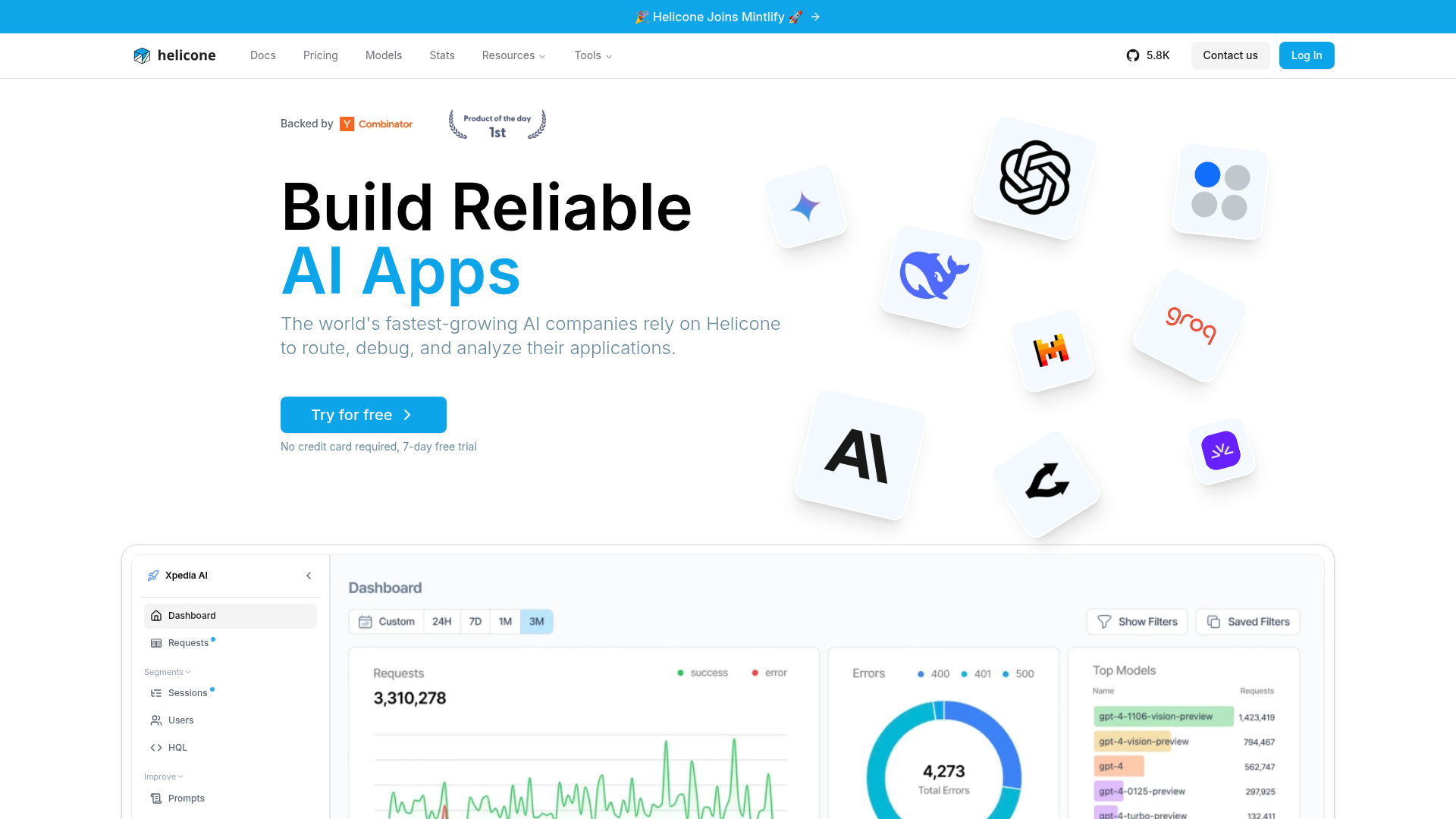 Helicone Screenshot