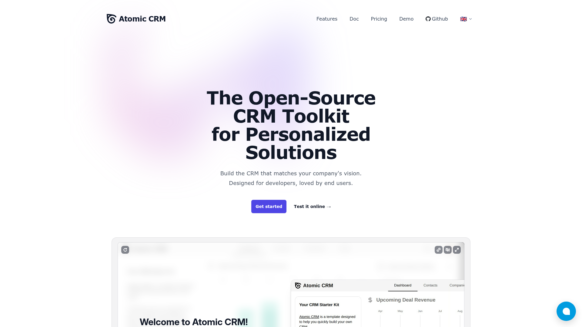 Atomic CRM Screenshot