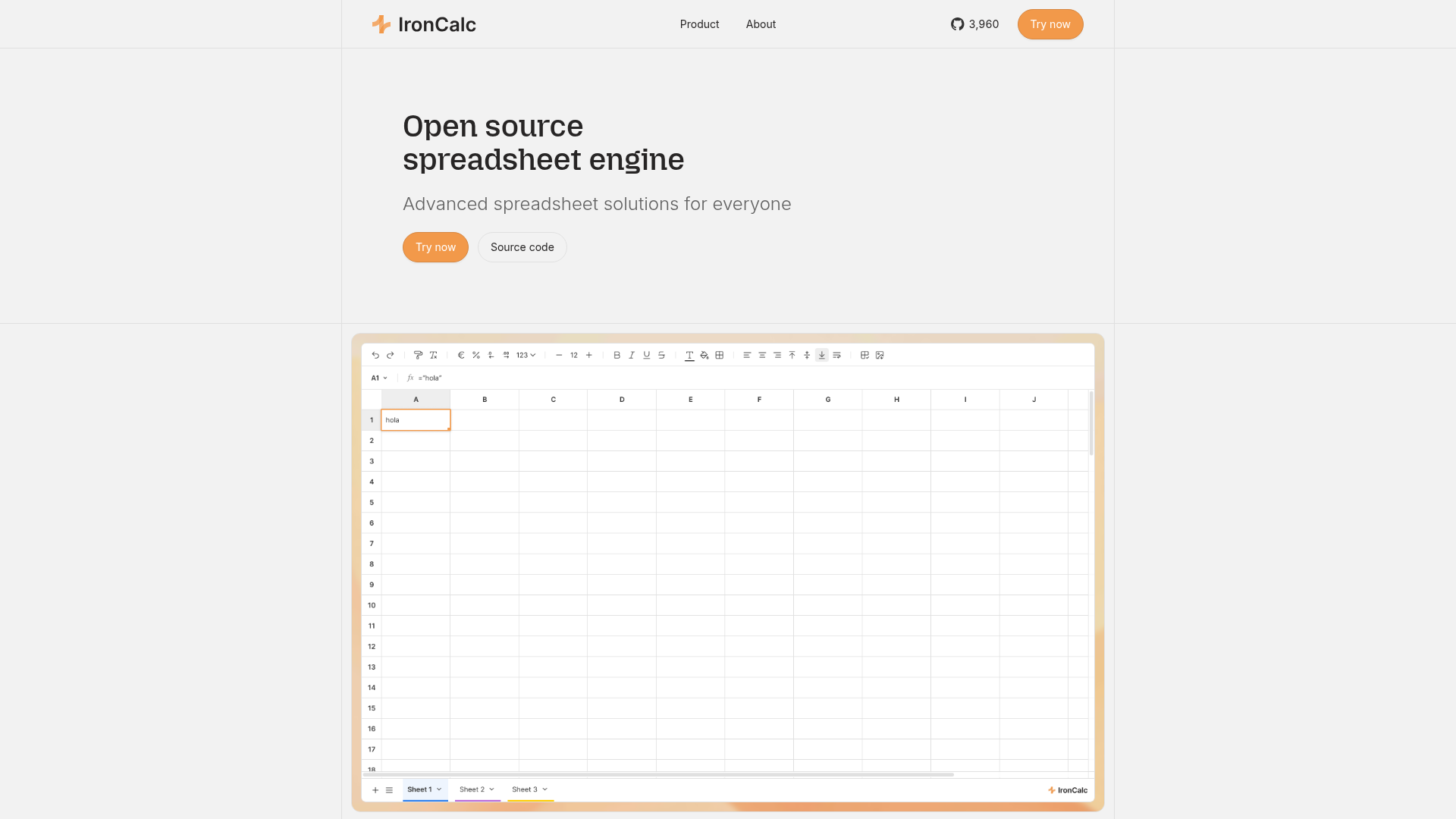 IronCalc Screenshot