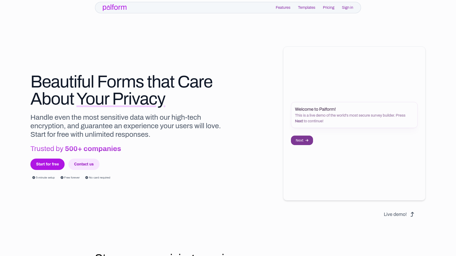 Palform Screenshot