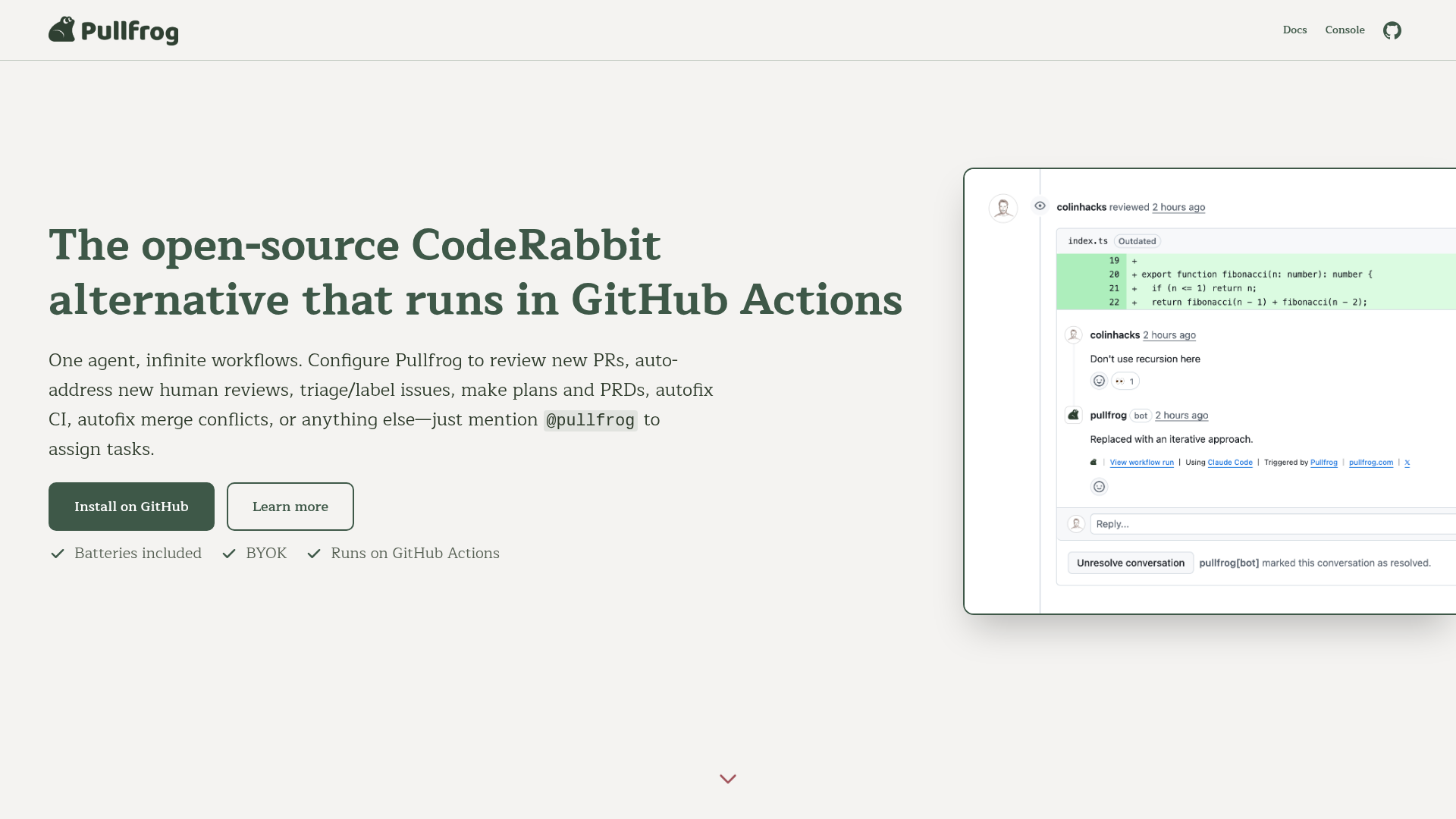Pullfrog Screenshot