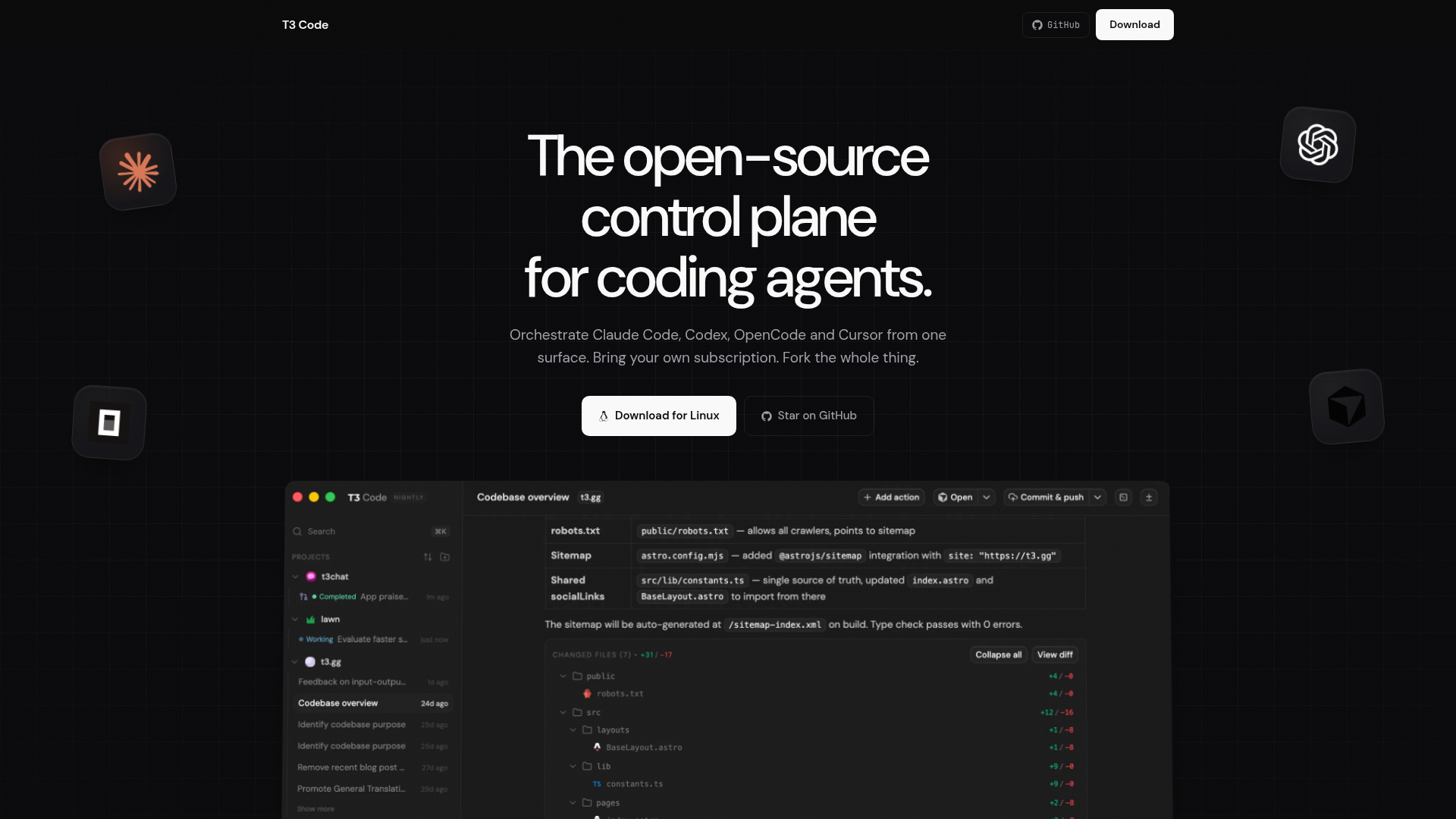 T3 Code Screenshot